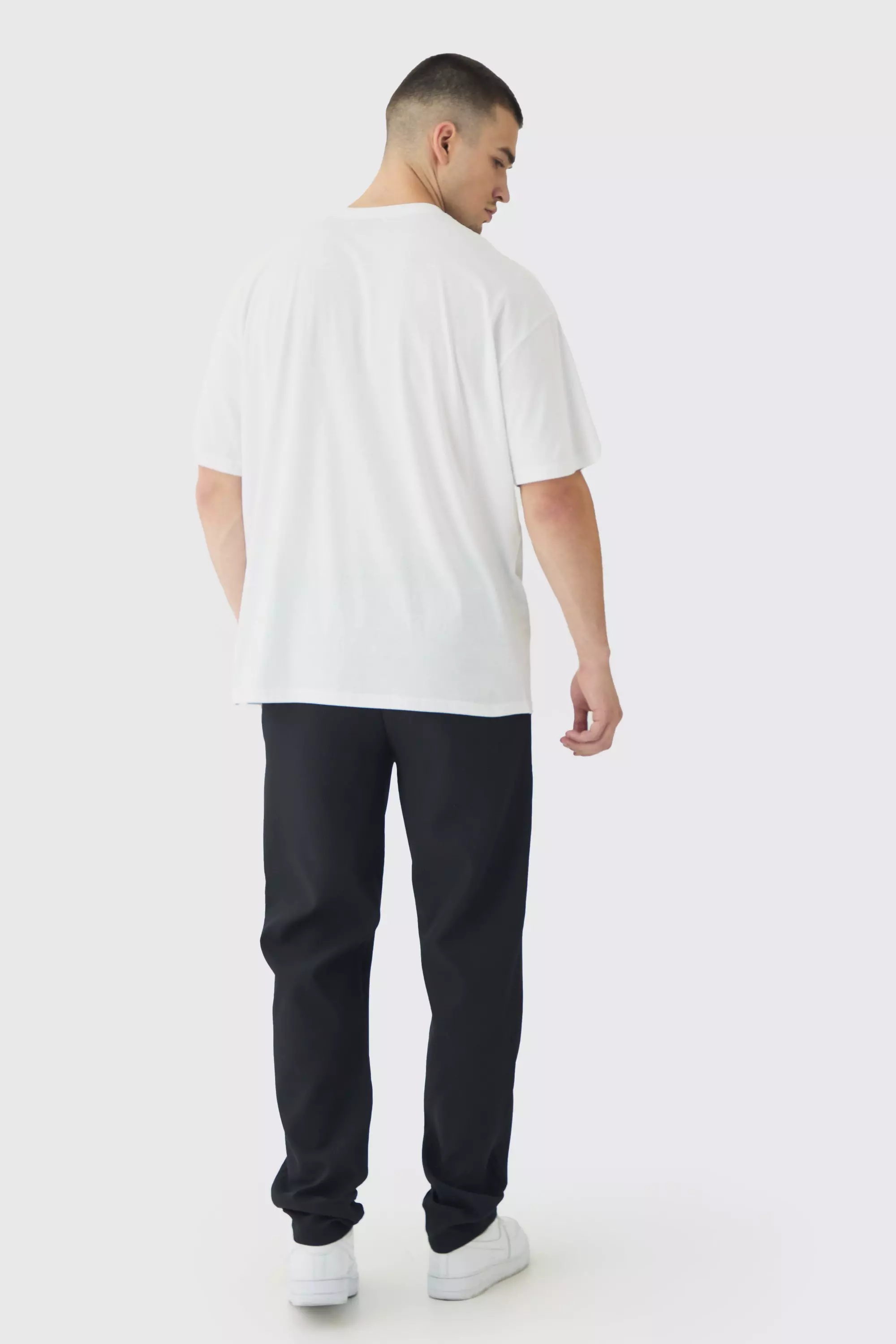 Black Tall Pleated Tapered Trousers alternative image