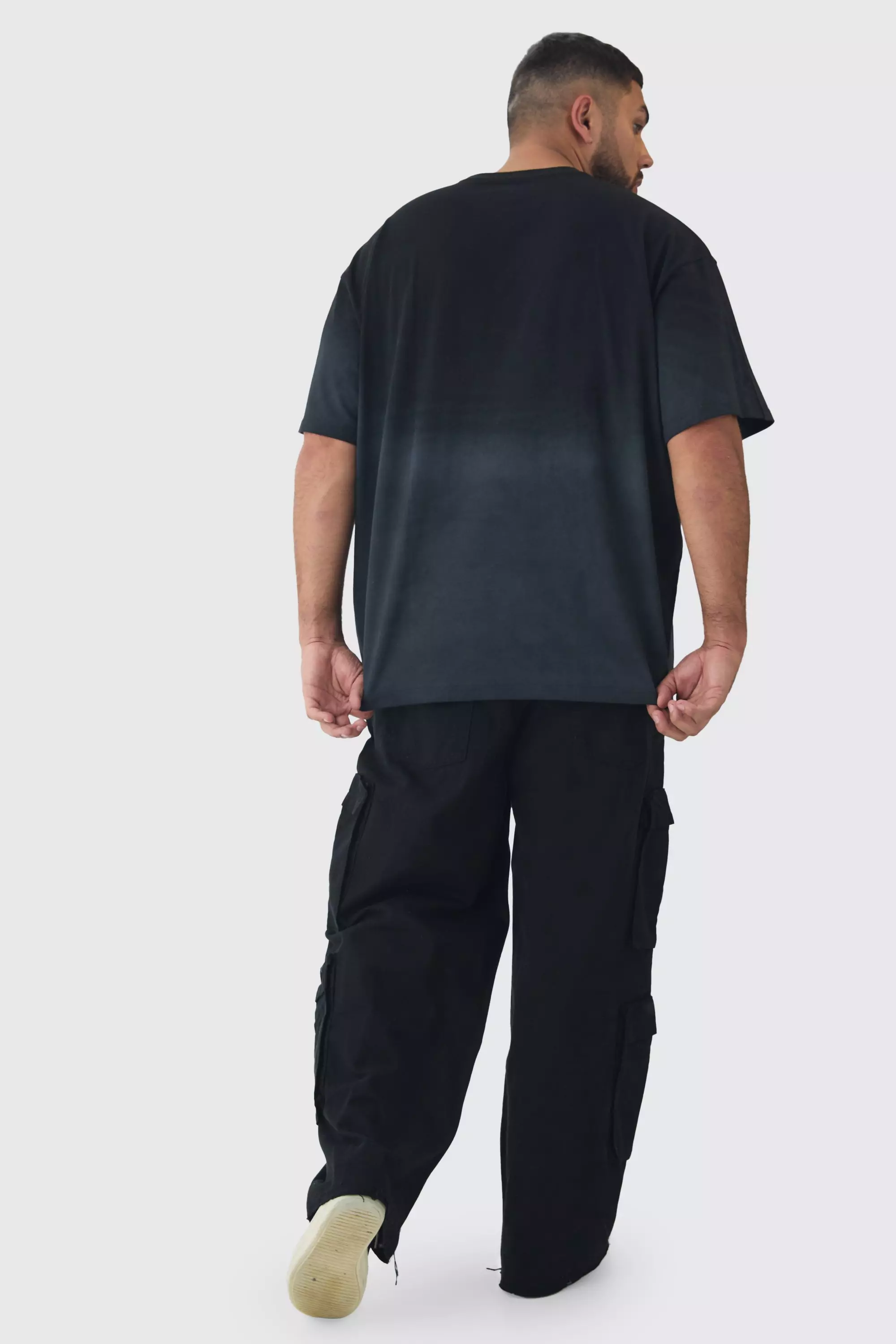 Grande taille - Pantalon cargo large, Black autre image