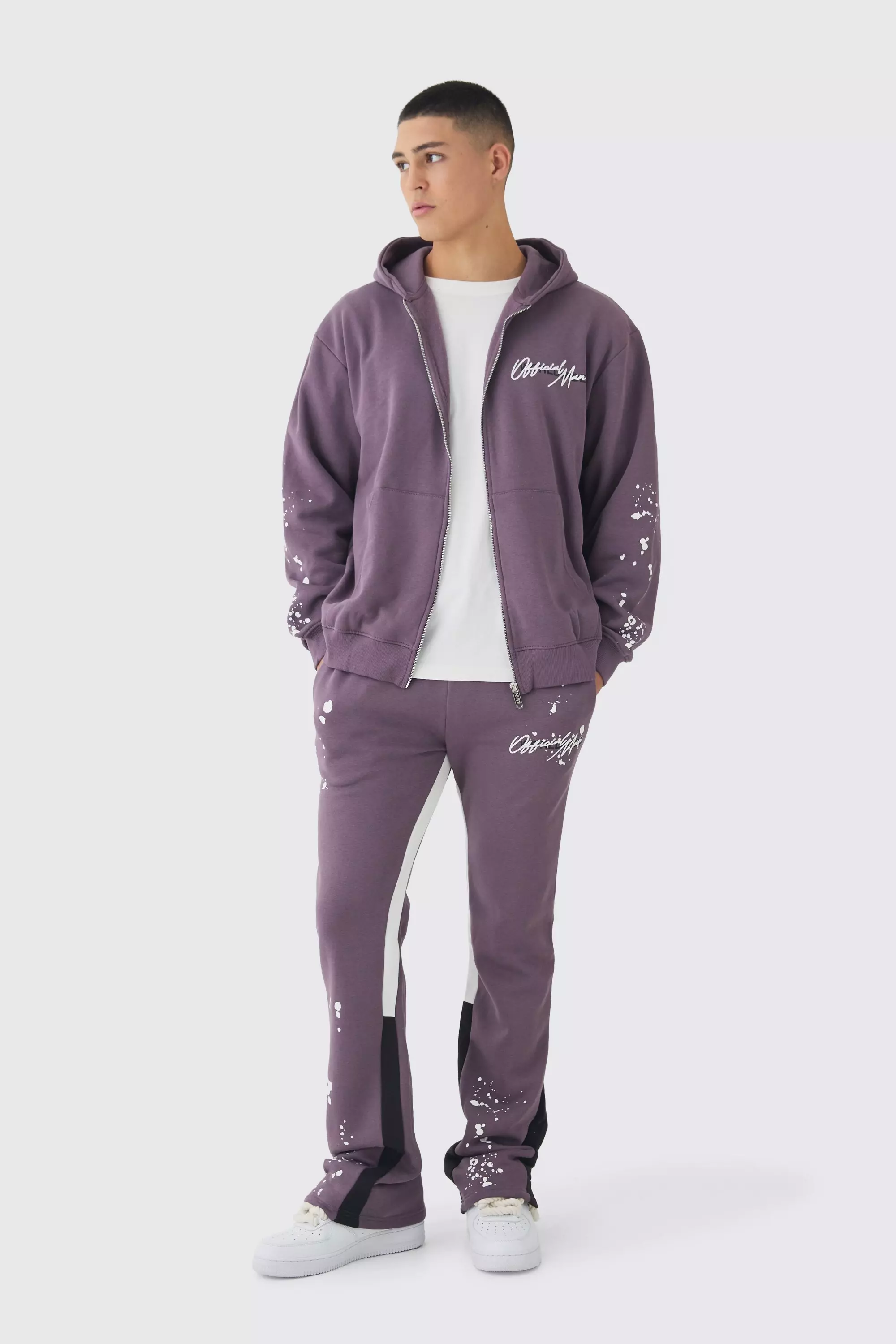boohoo PLUS SPRAY グラフィティ フーディ トラックスーツ Plus Oversized Worldwide Graffiti Print Tracksuit