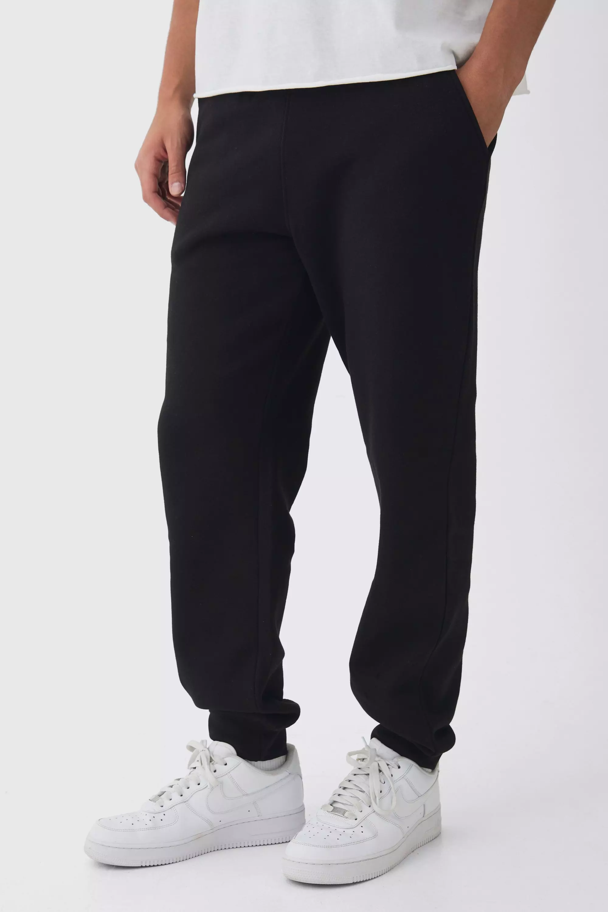 Regular Fit Basic Sweatpants Black