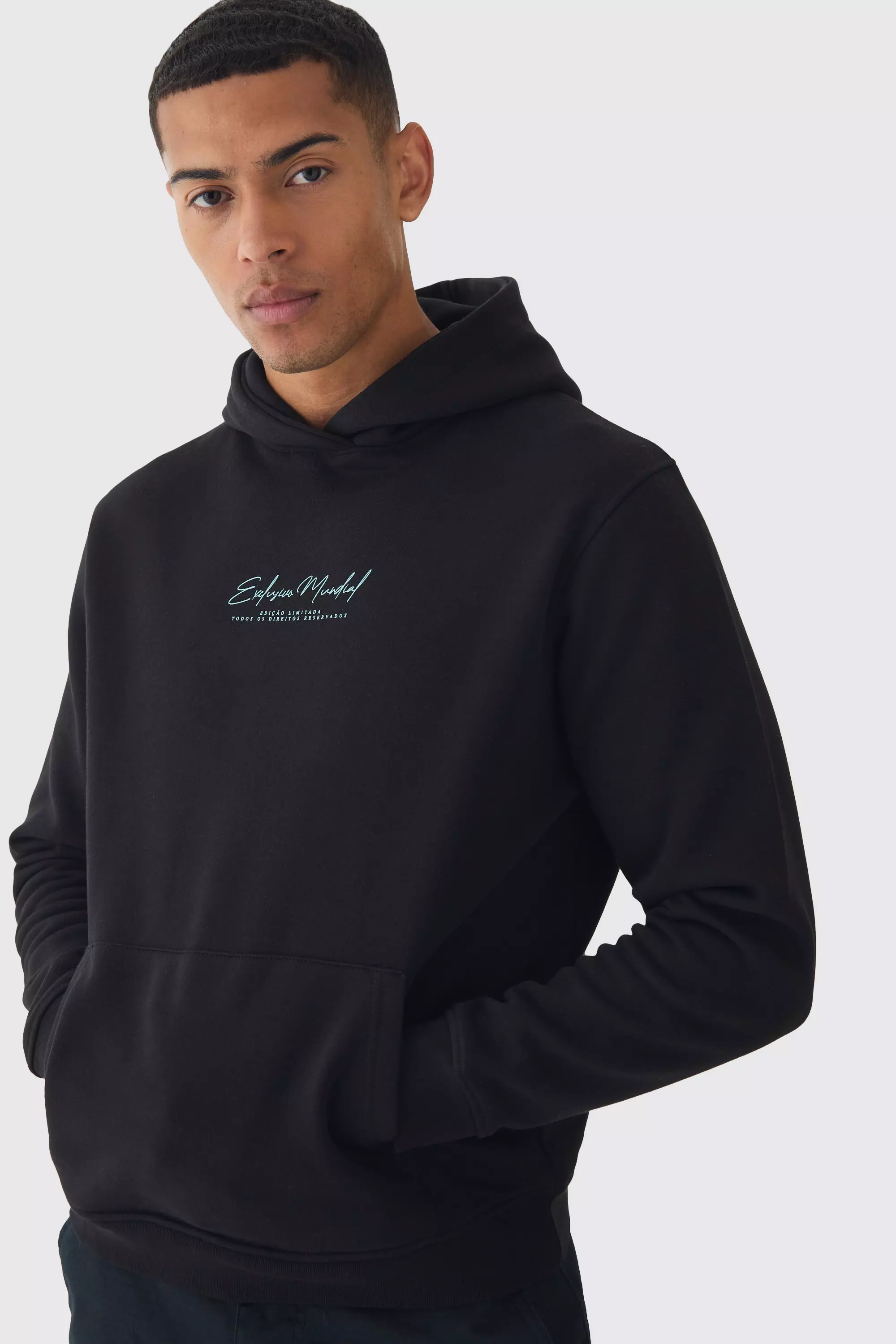 Portugal Embroidered Hoodie Black