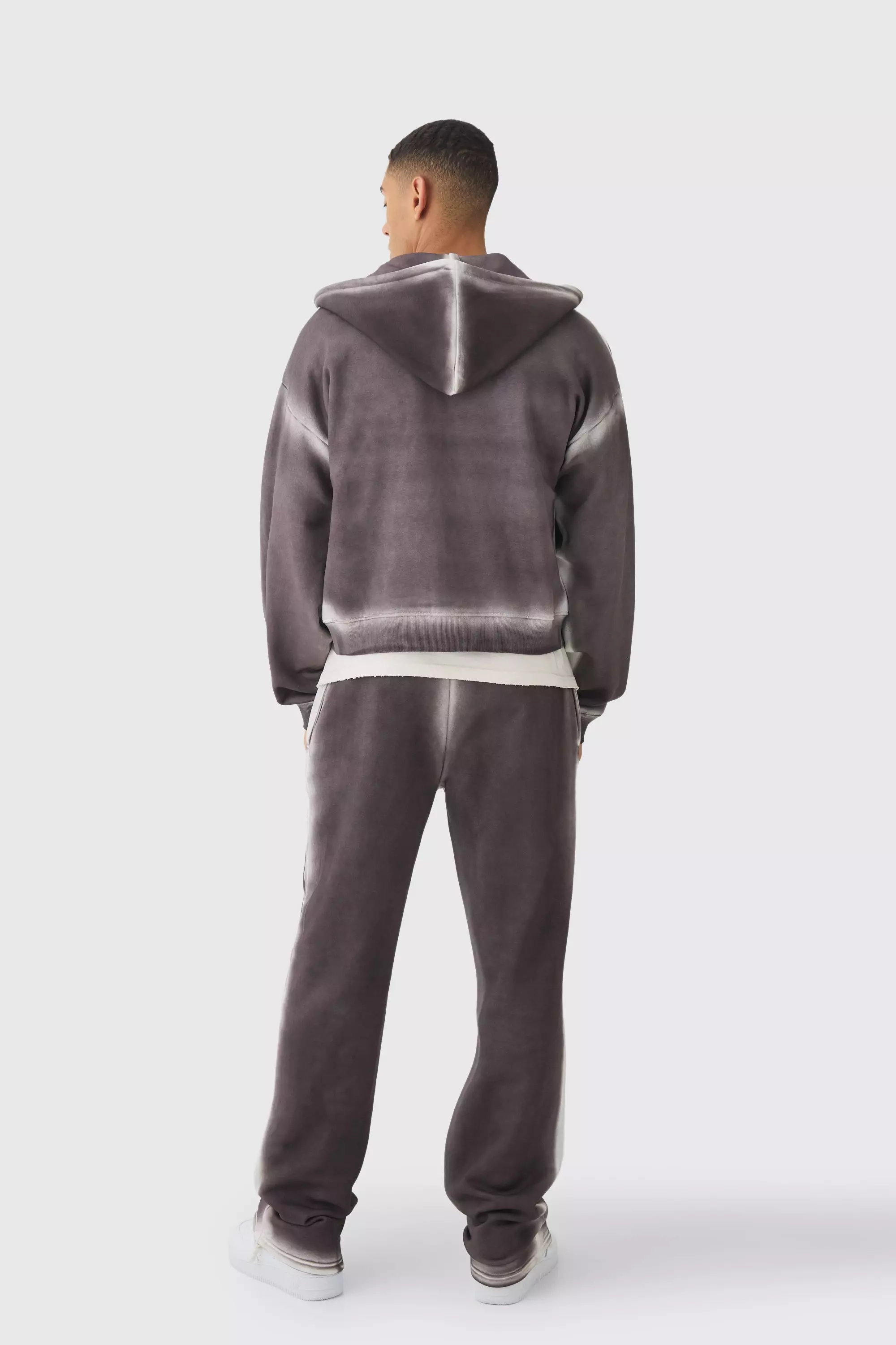 Stone Gebleekte Baggy Joggingbroek Met Naaddetail alternatieve afbeelding