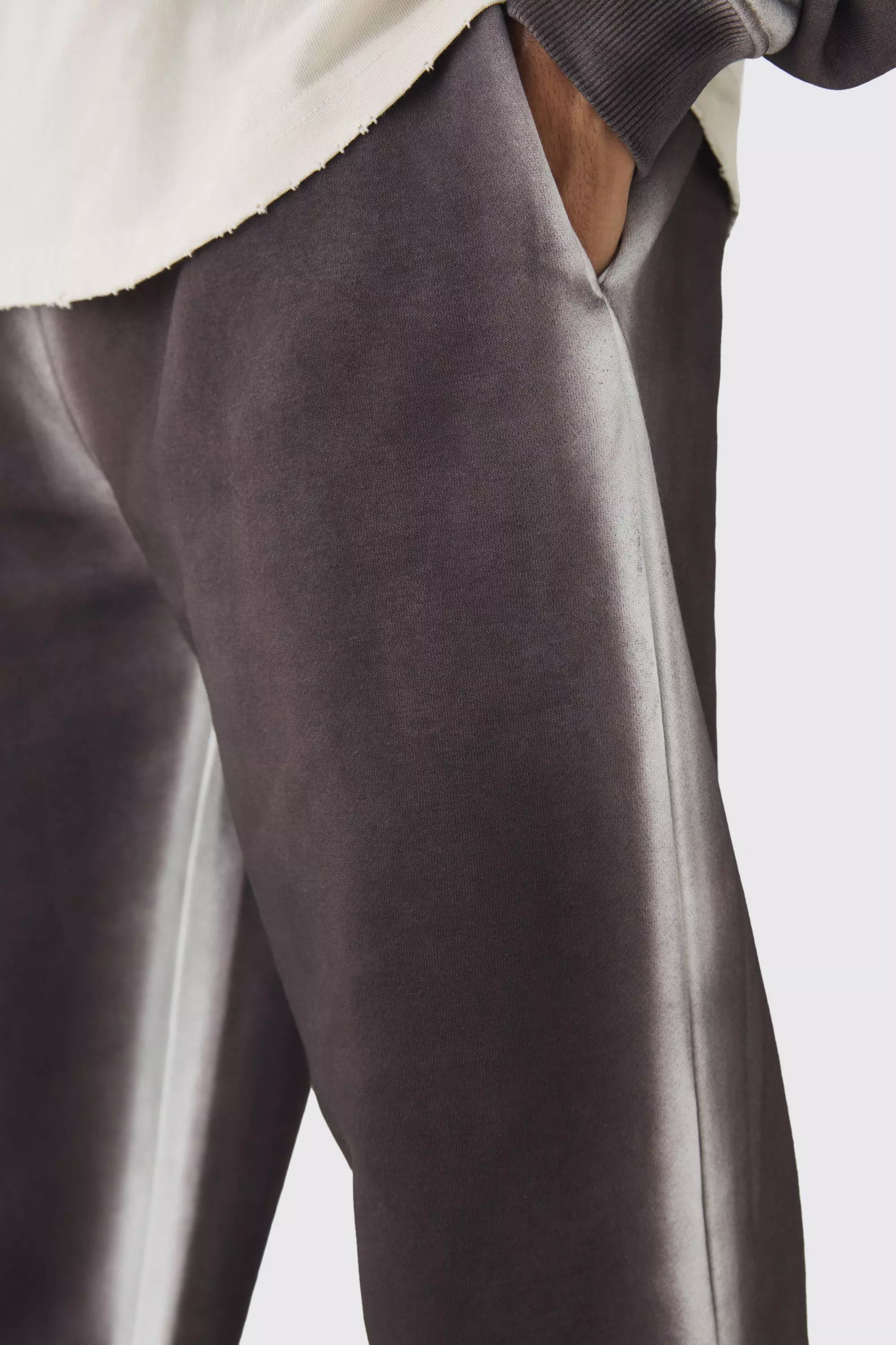 Stone Gebleekte Baggy Joggingbroek Met Naaddetail alternatieve afbeelding