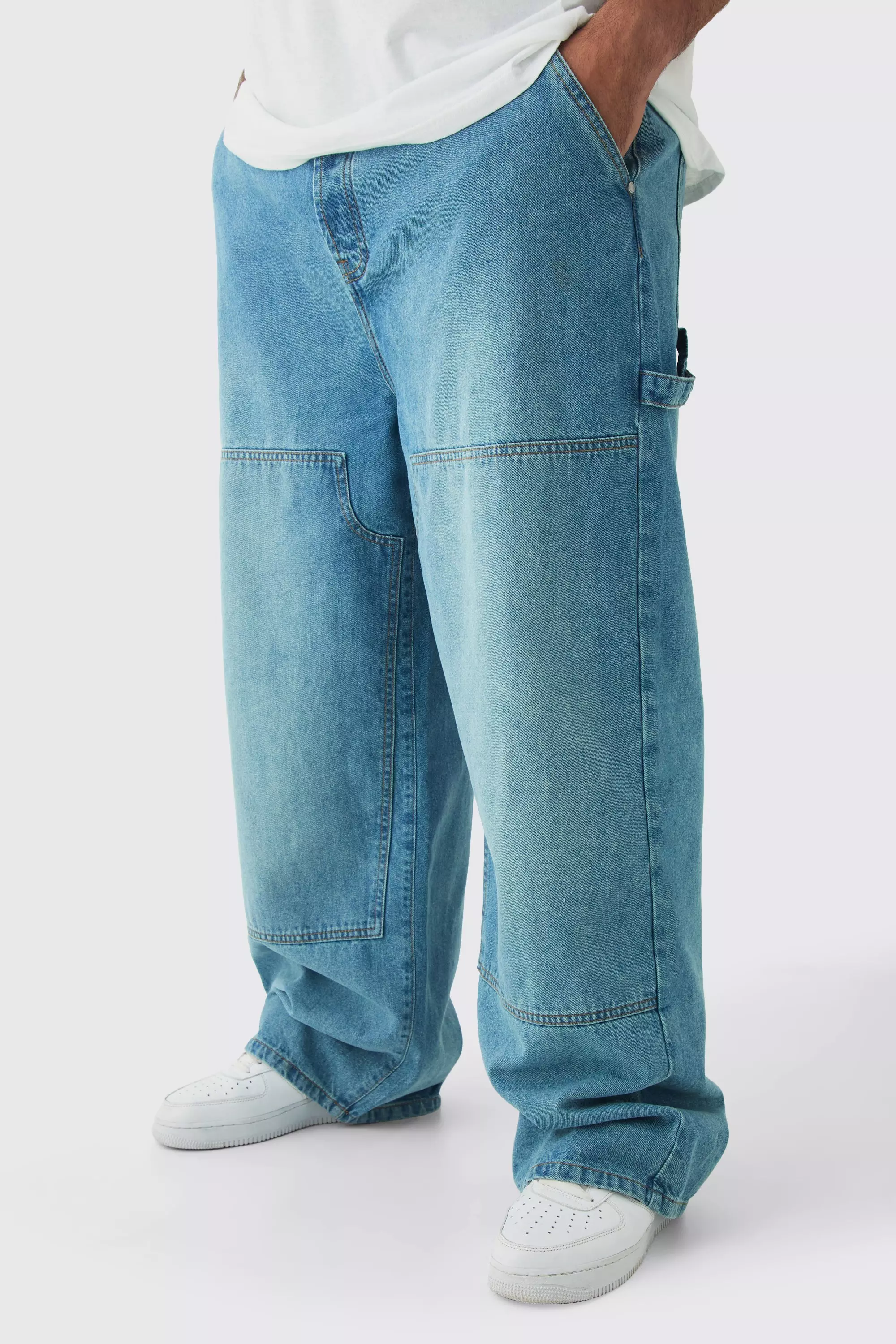 Plus Relaxed Fit Carpenter Jeans stonewash