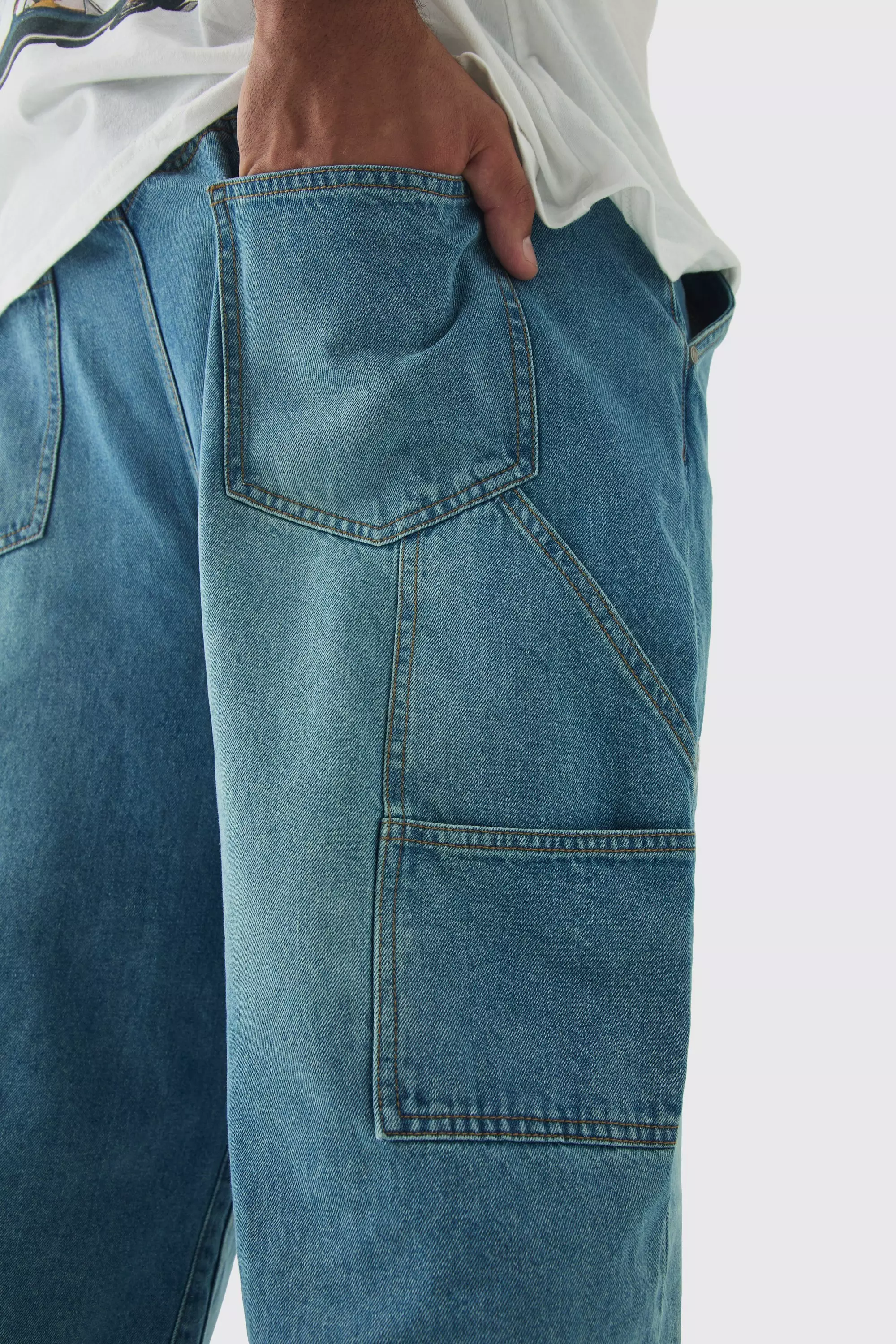 Stonewash Plus Relaxed Fit Carpenter Jeans alternative image
