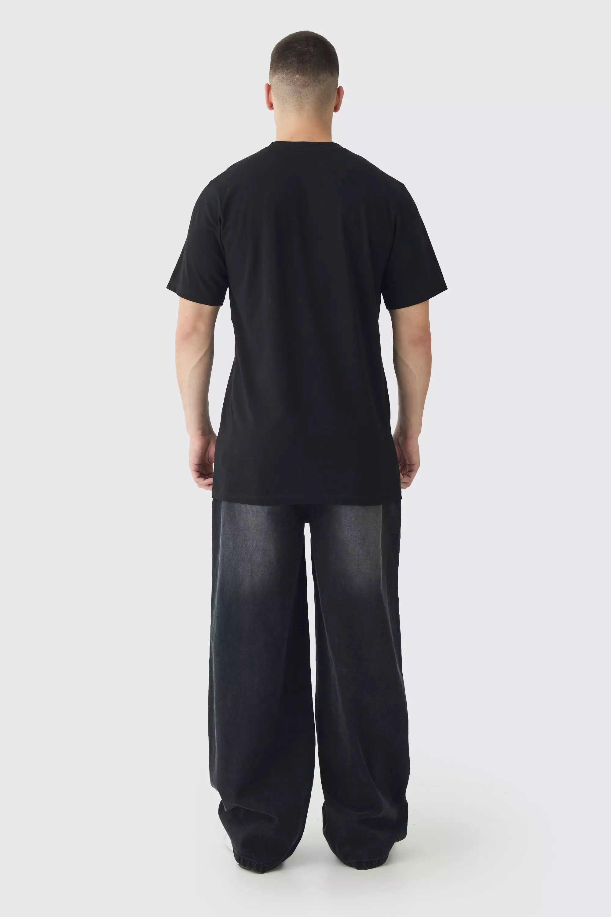 Tall - Jean baggy super déchiré, Washed black autre image