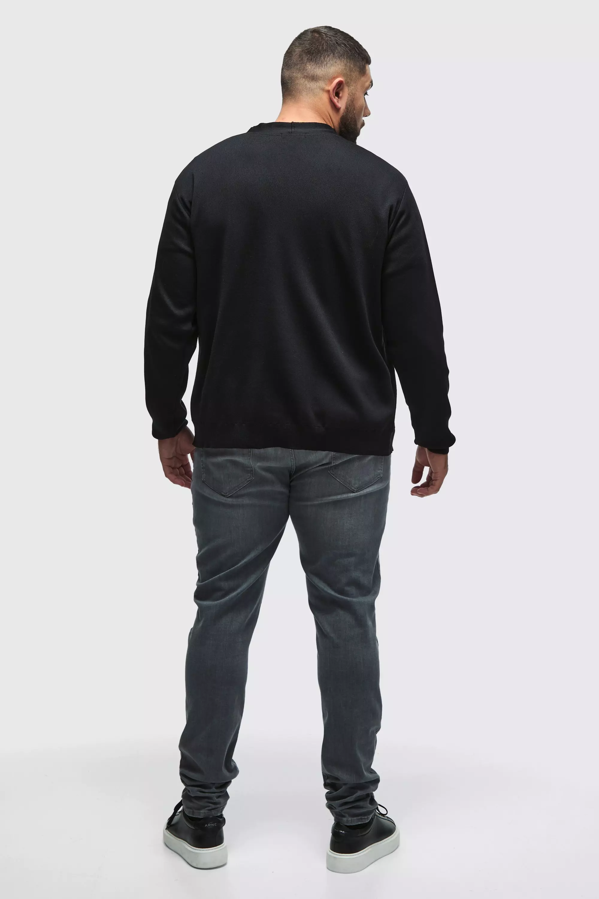 Plus schwarzer Basic Cardigan, Black alternatives Bild