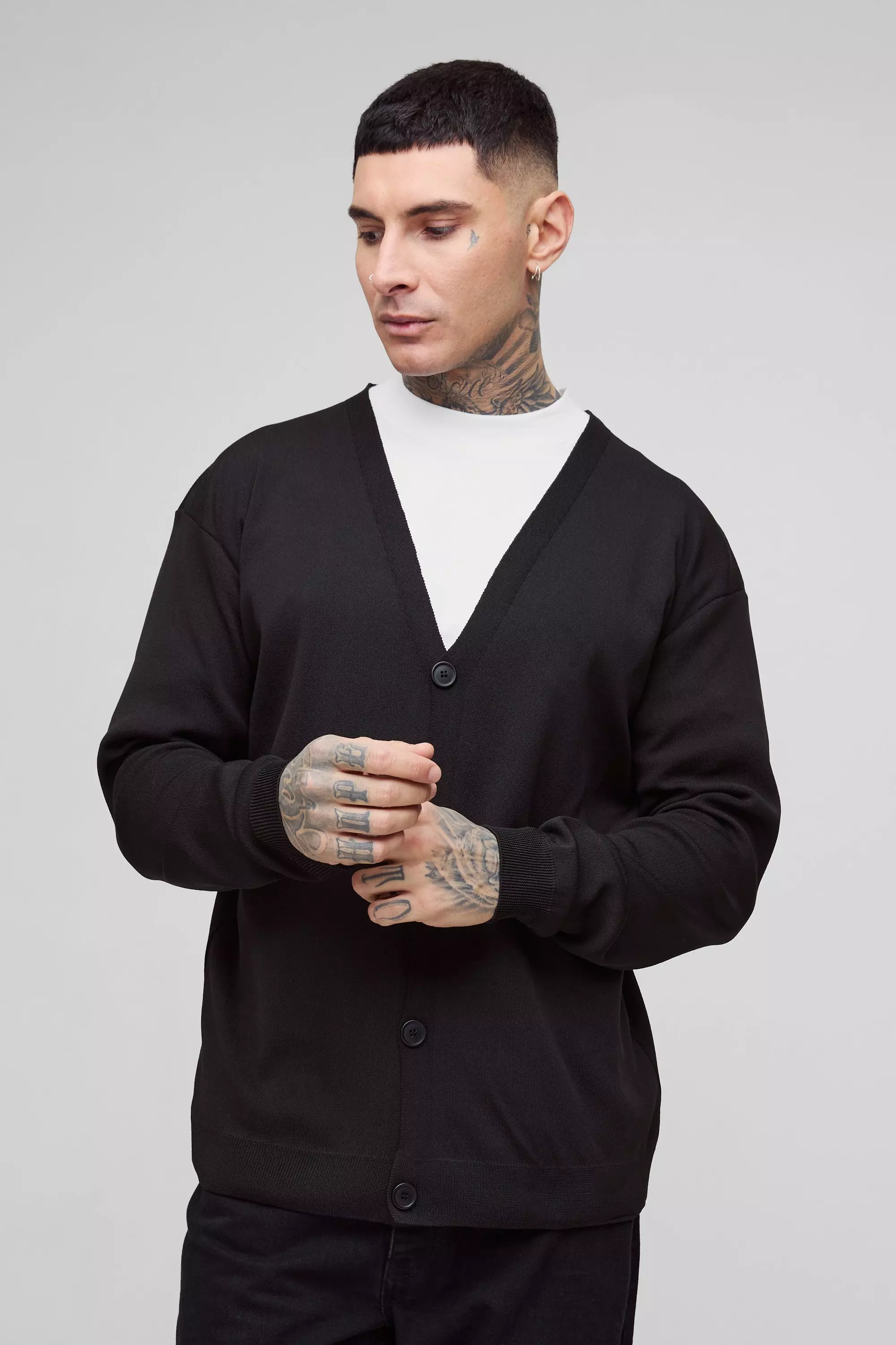 Tall - Cardigan droit basique, Black autre image