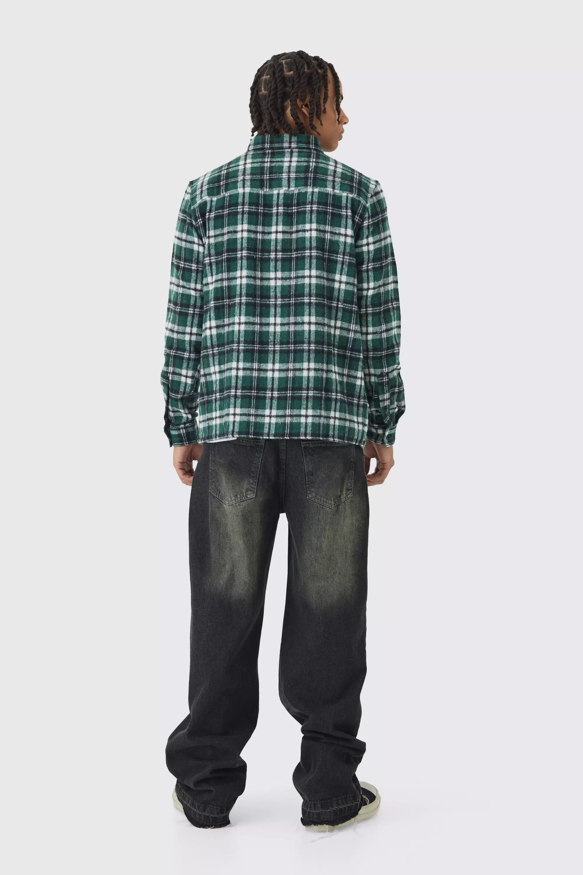 Camicia A Quadri Regular Fit A Maniche Lunghe, Green immagine alternativa