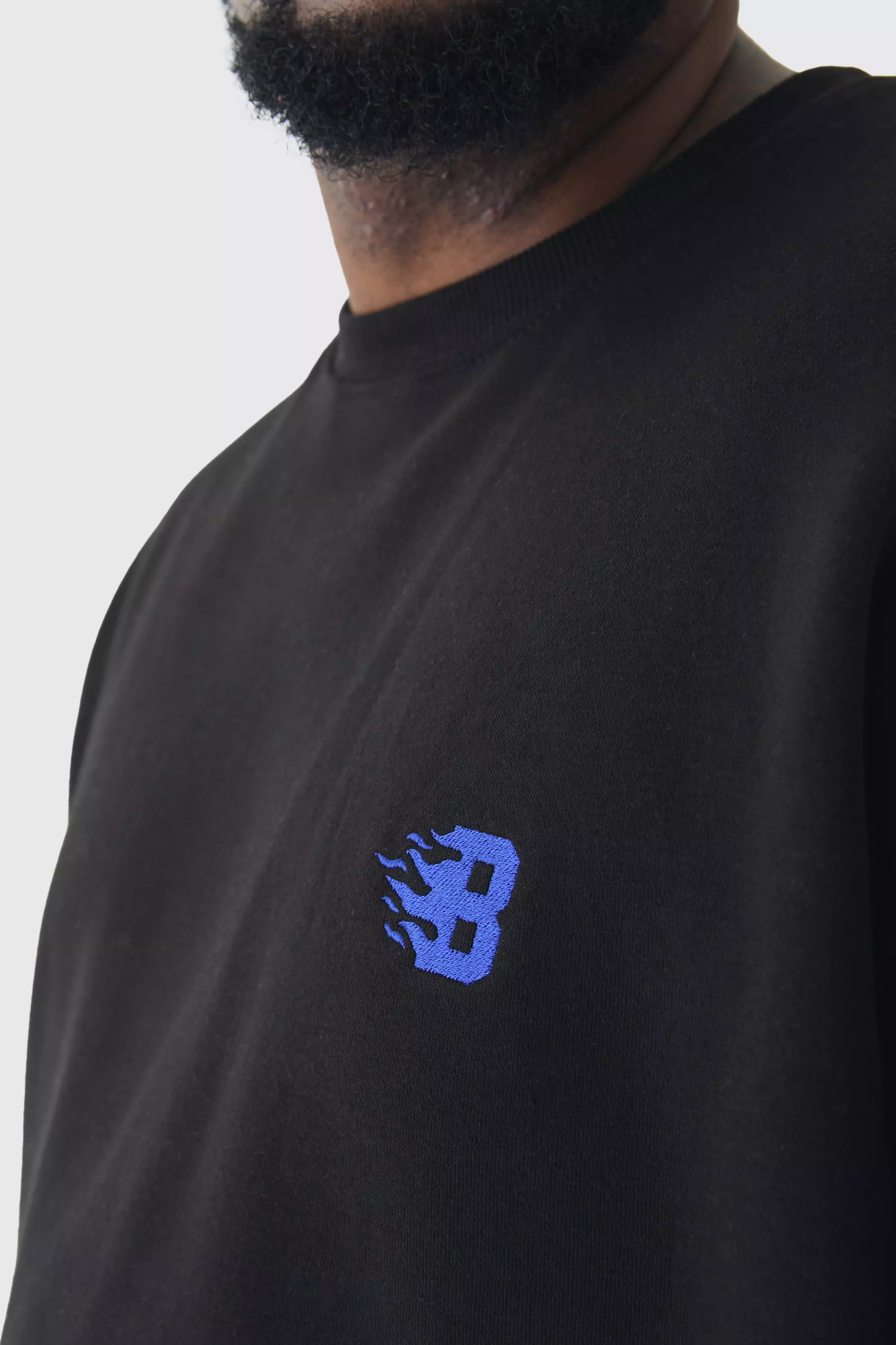 Black Plus B Embroidered Sweat Tracksuit alternative image