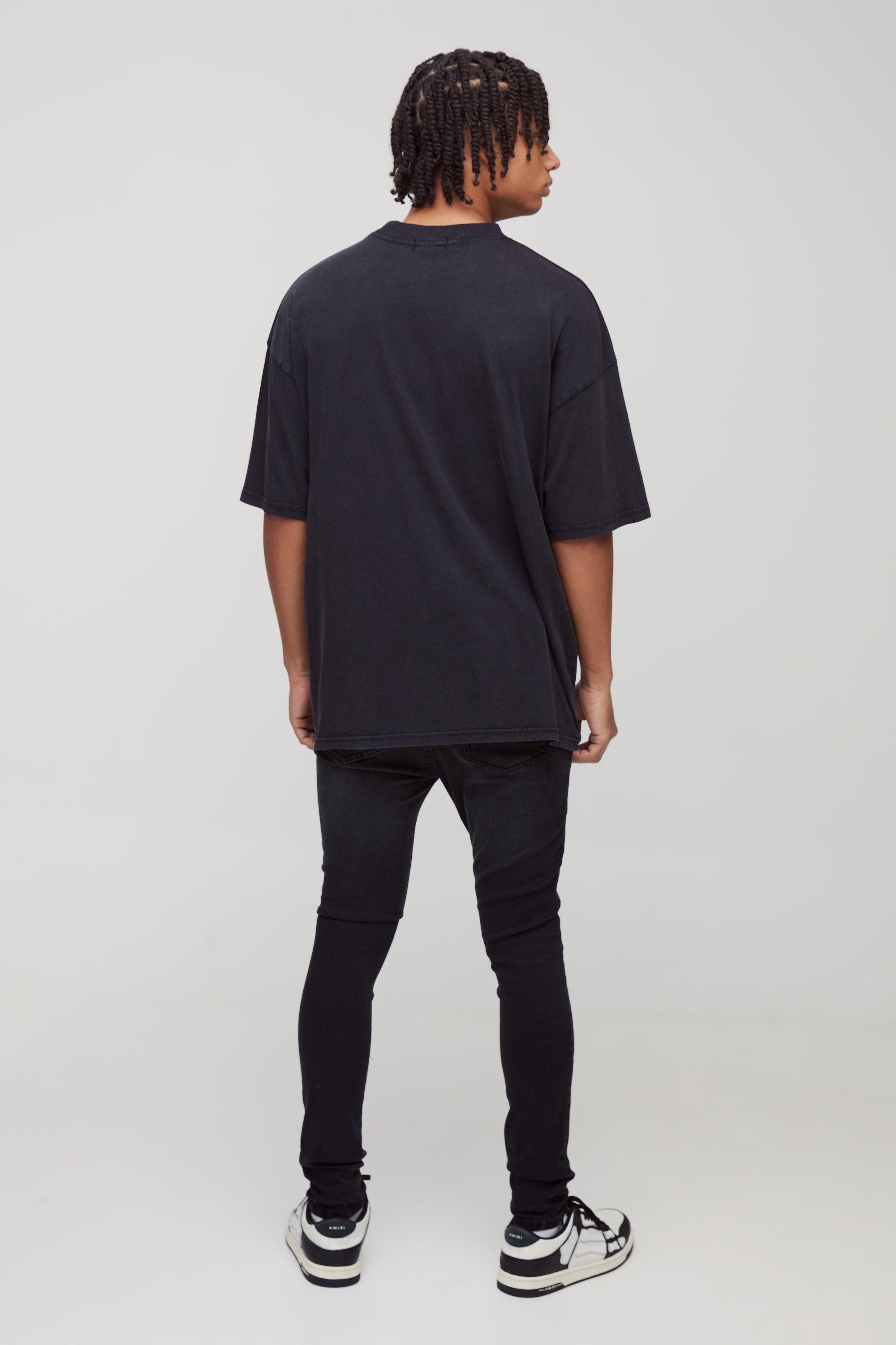 Super Skinny Stretch Biker Rip & Repair Jeans | boohooMAN USA