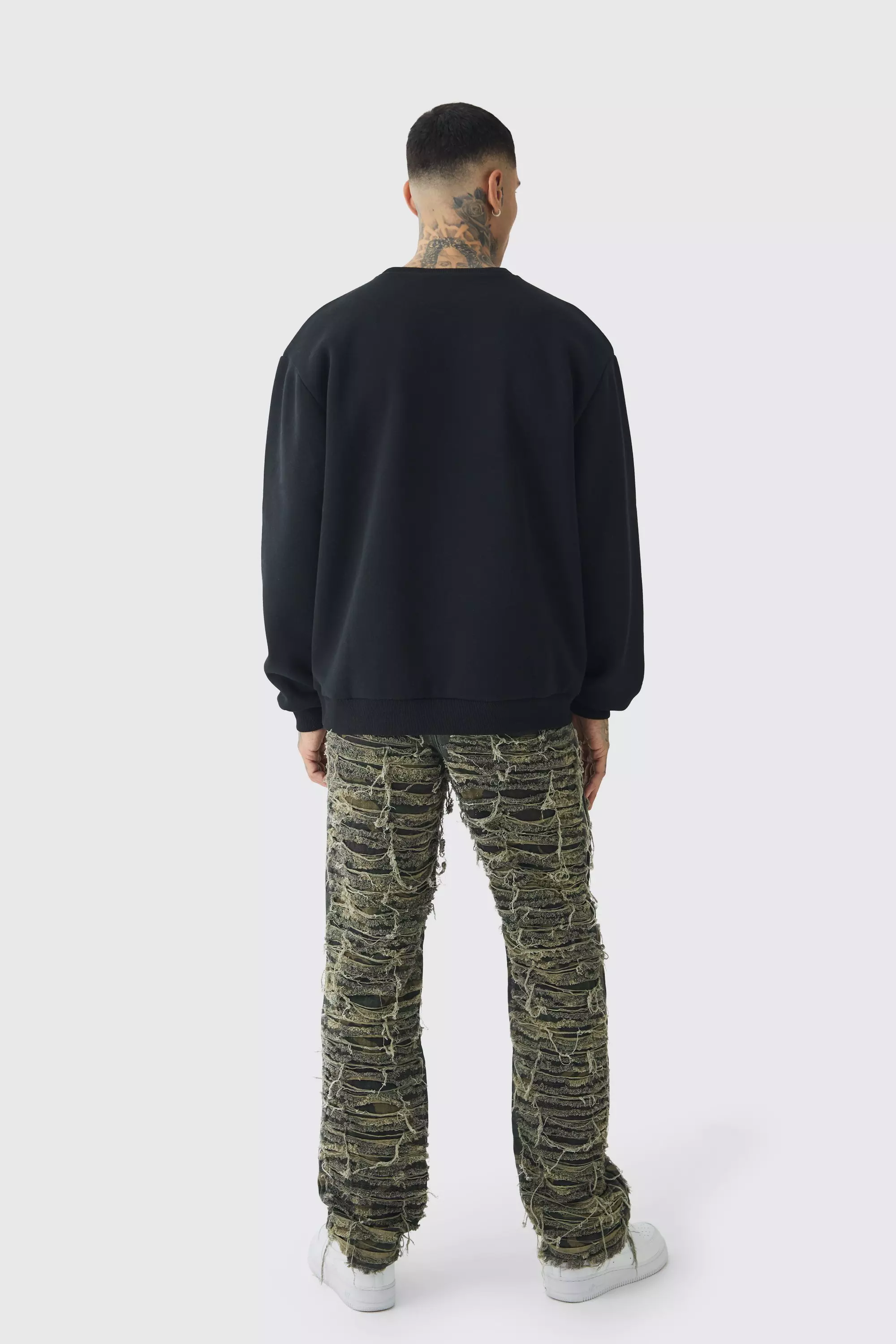 Tall - Sweat oversize à imprimé léopard, Black autre image
