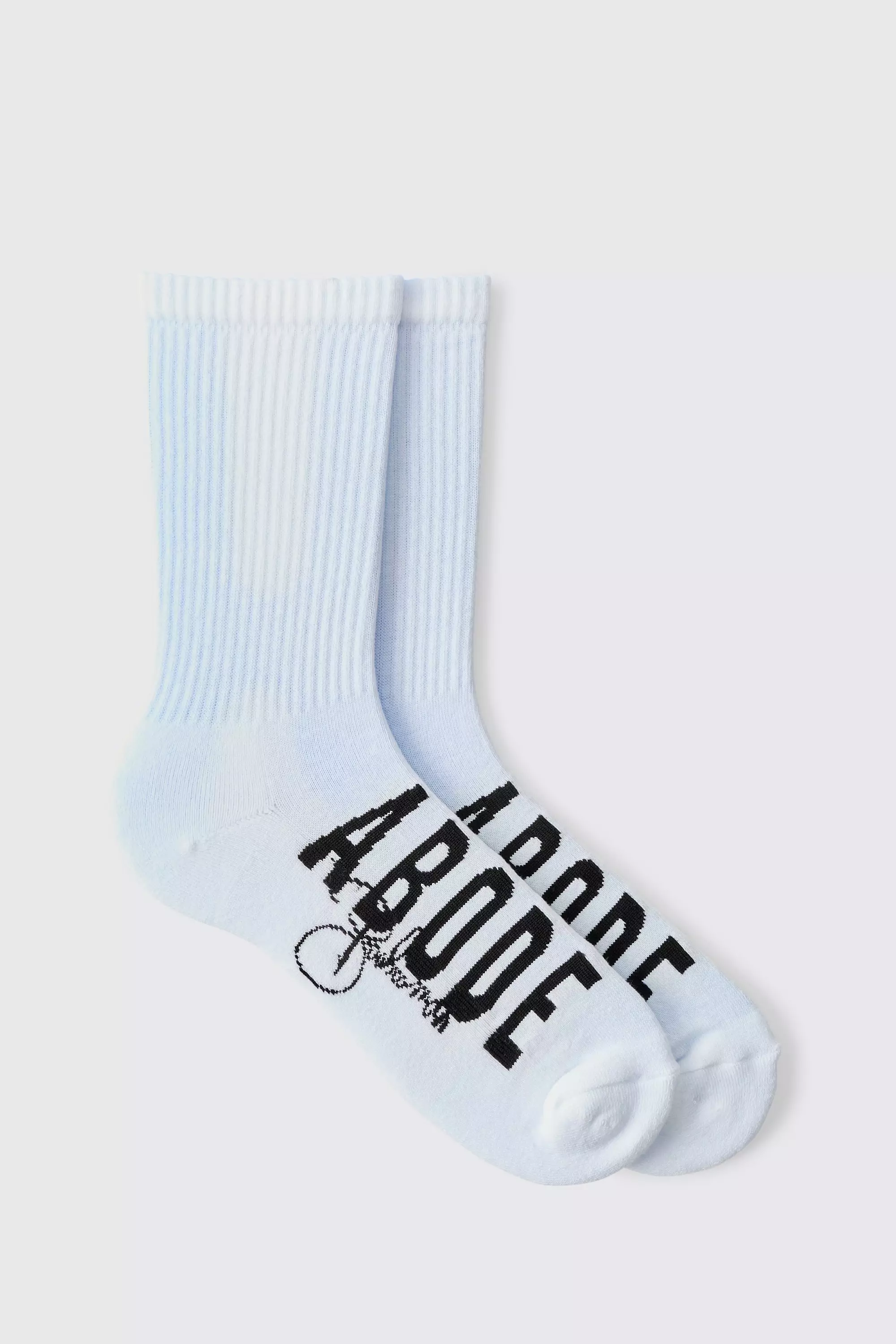 Abode Jacquard Socks White