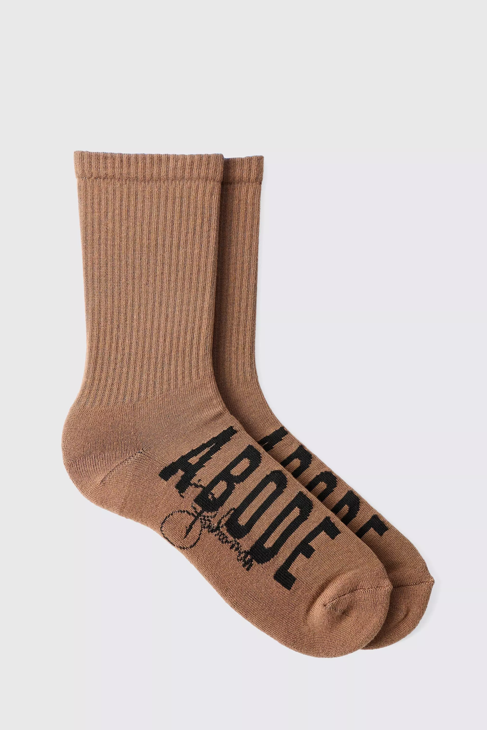 Abode Jacquard Socks Brown