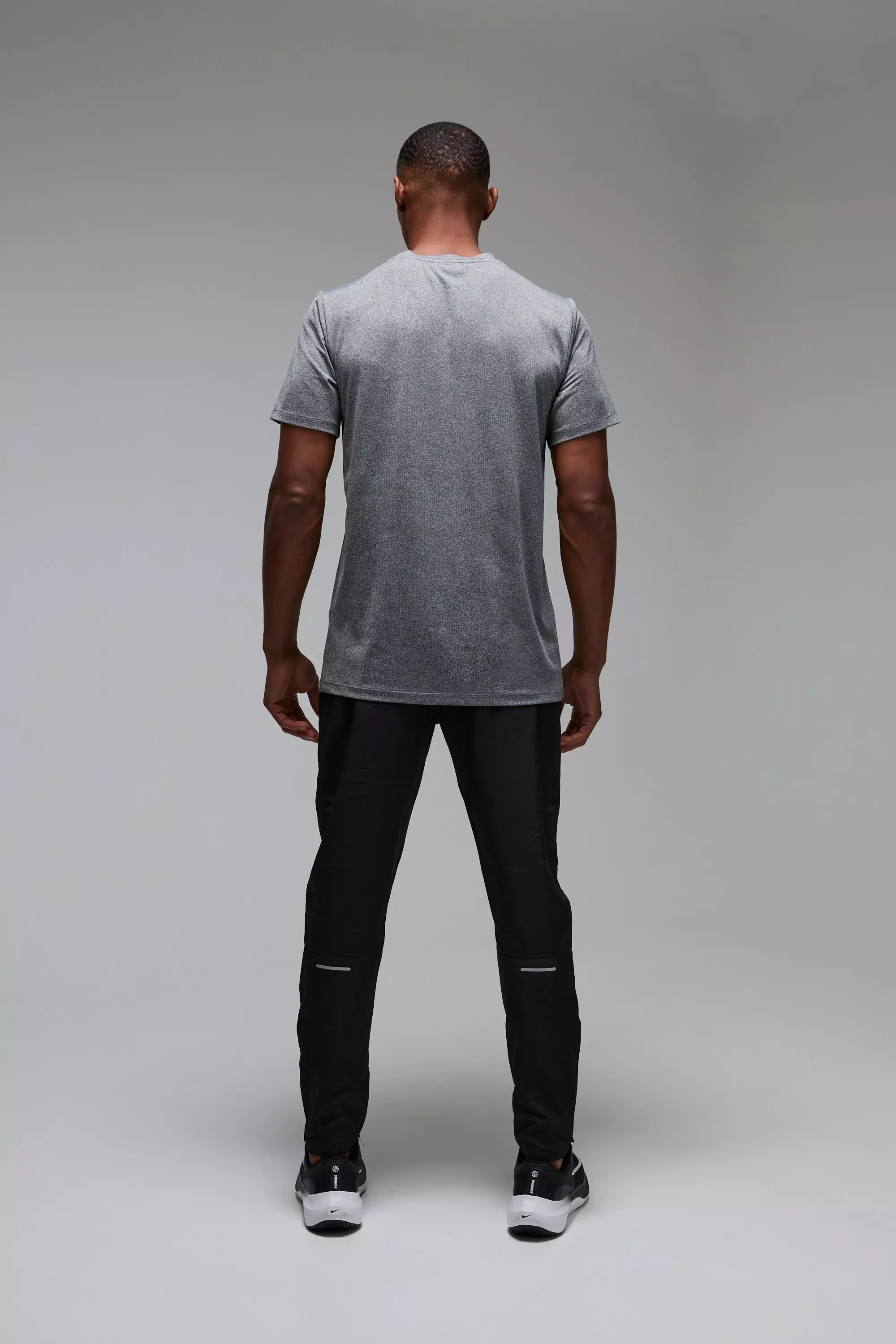 Black Man Active Stretch Woven Reflective Tapered Jogger alternative image