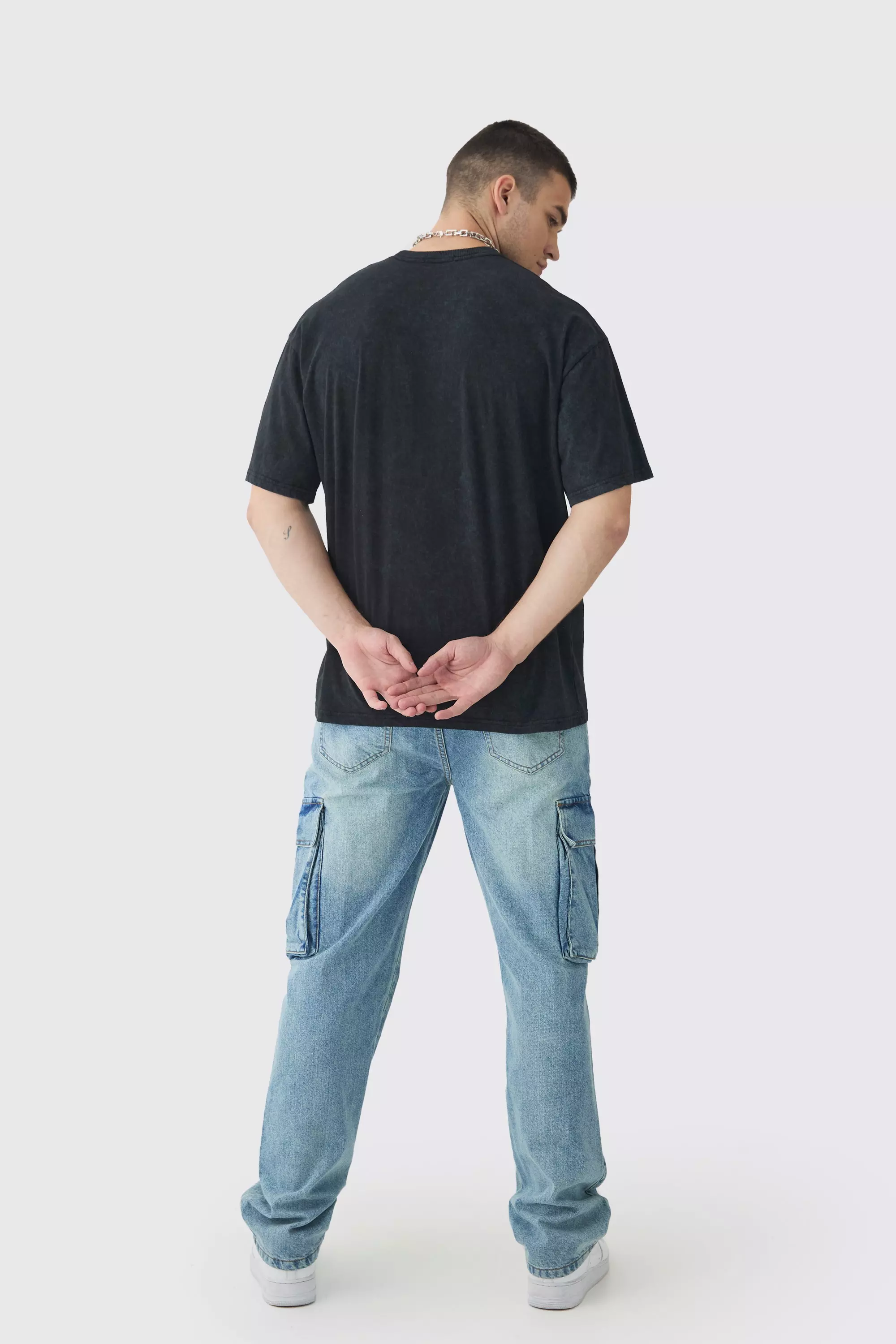 Tall - Jean cargo droit, Antique blue autre image
