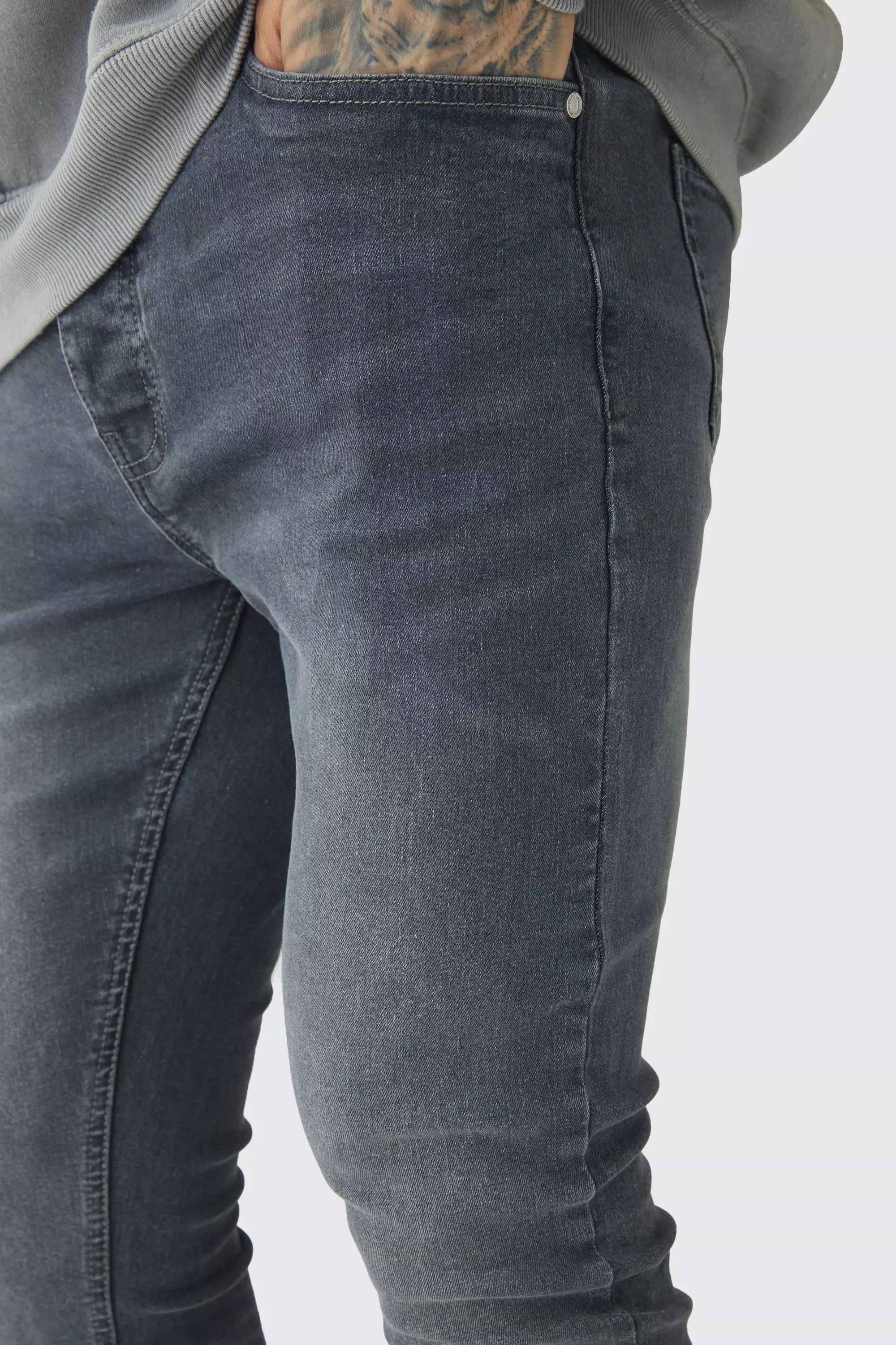 Mid grey Tall Super Stretch Skinny Jeans alternatieve afbeelding