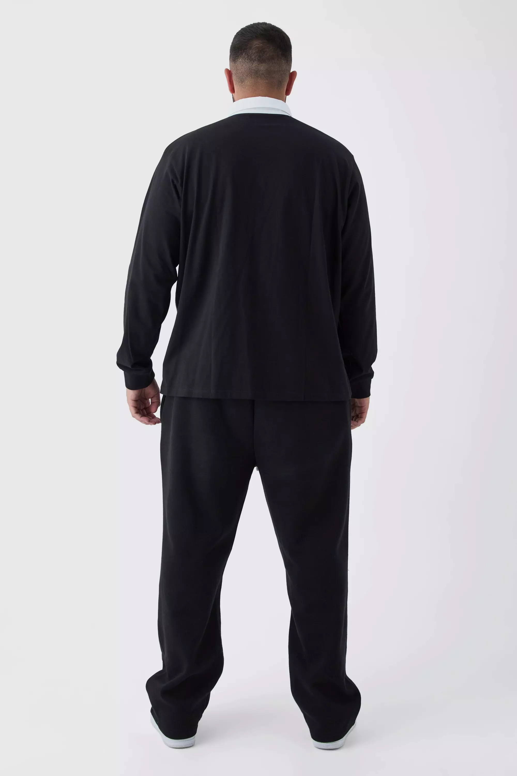 Black Plus Geborduurde Rugby Polo alternatieve afbeelding