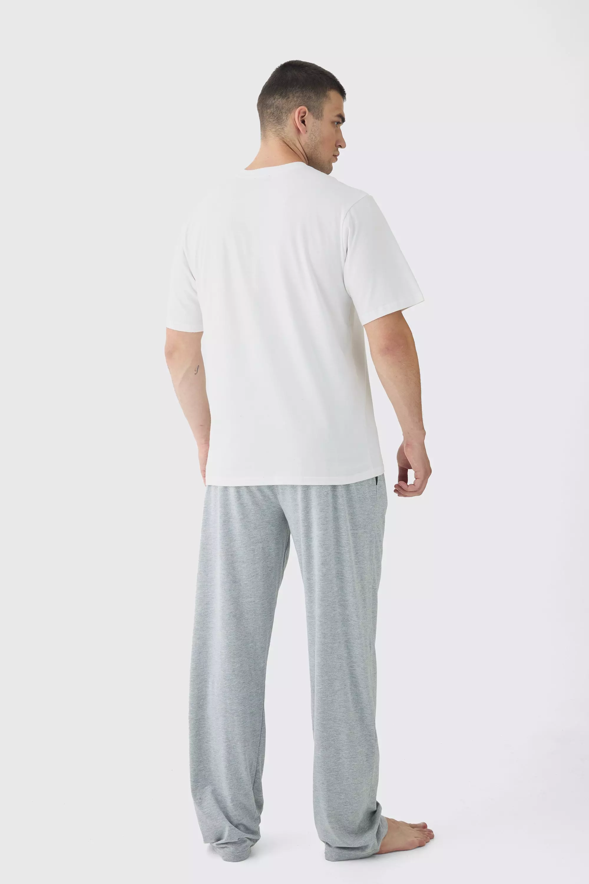 Tall Oversized Double Waistband Lounge Jogger in Grey alternative image