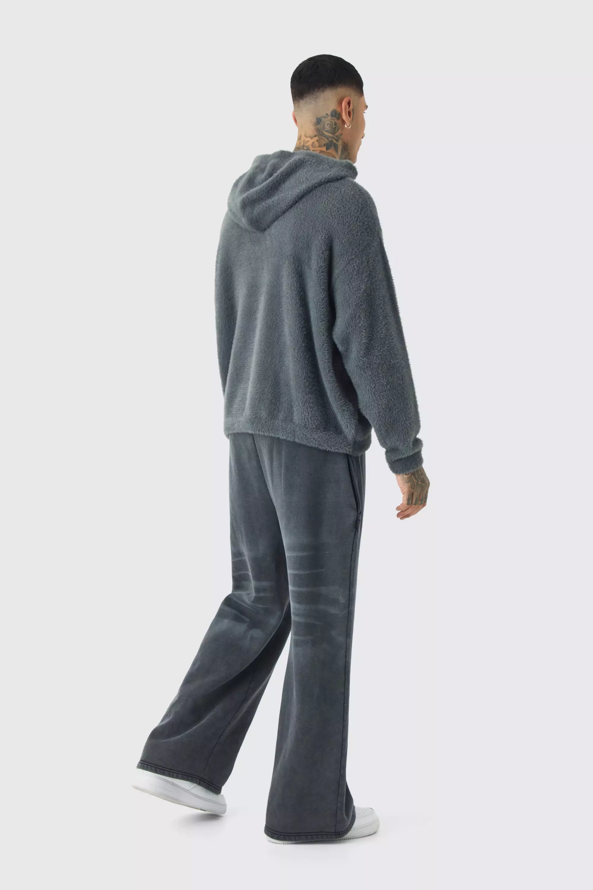 Boohooman fluffy hoodie hotsell