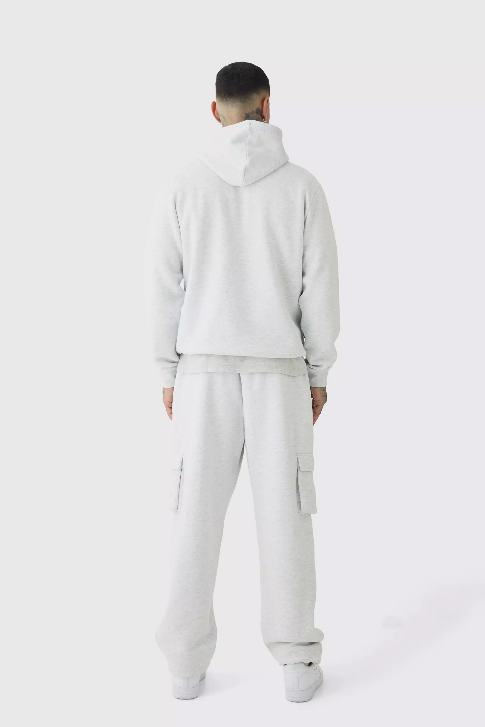 330GSM Tall Regular Fit Hoodie in Grey Marl alternative image