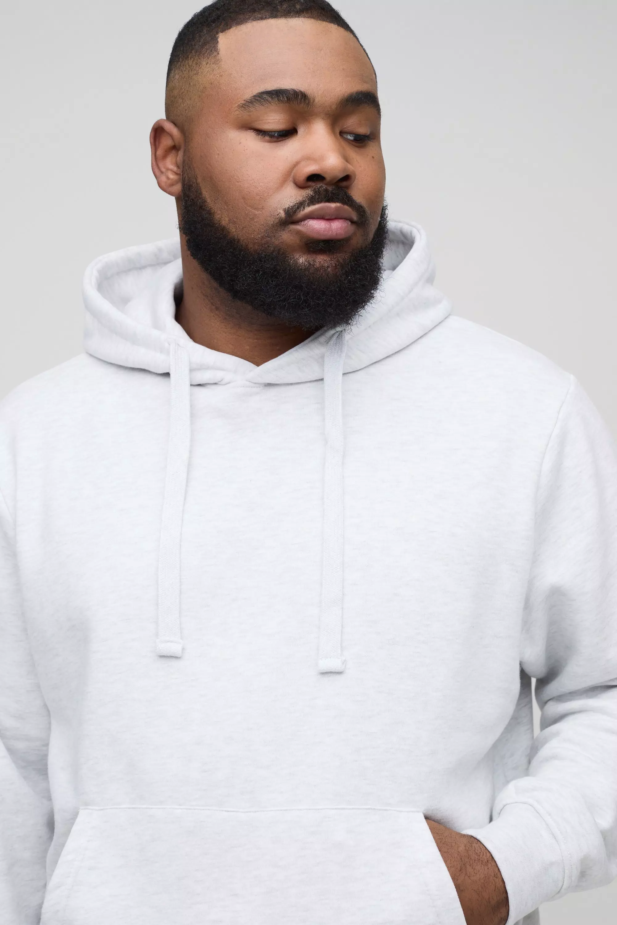 330GSM Plus Regular Fit Hoodie in Grey Marl alternative image