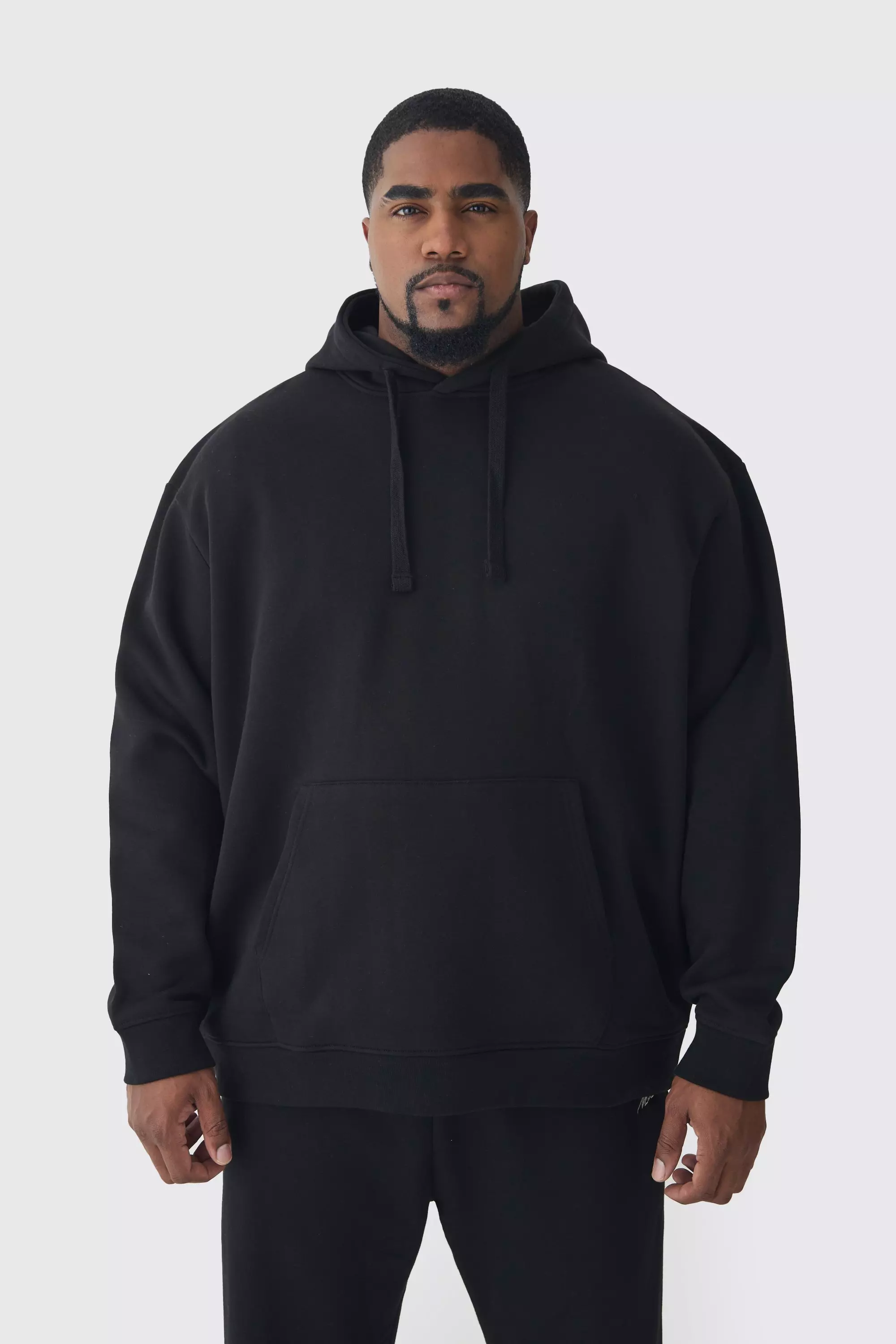 Plus schwarzer Oversize Hoodie, Black alternatives Bild