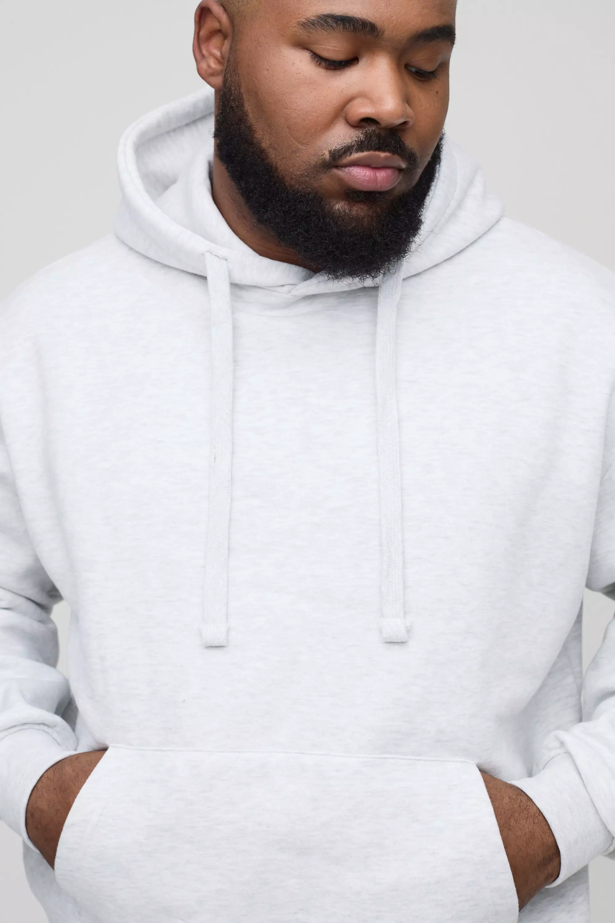 330GSM Plus Oversized Hoodie in Grey Marl alternative image