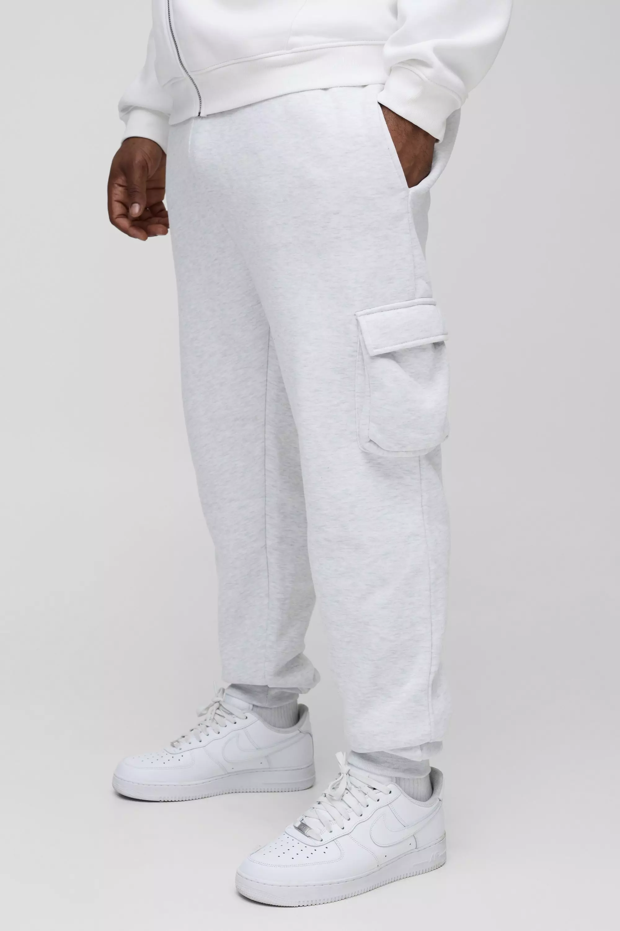 Plus graue Skinny Cargo-Jogginghose, Grey marl alternatives Bild