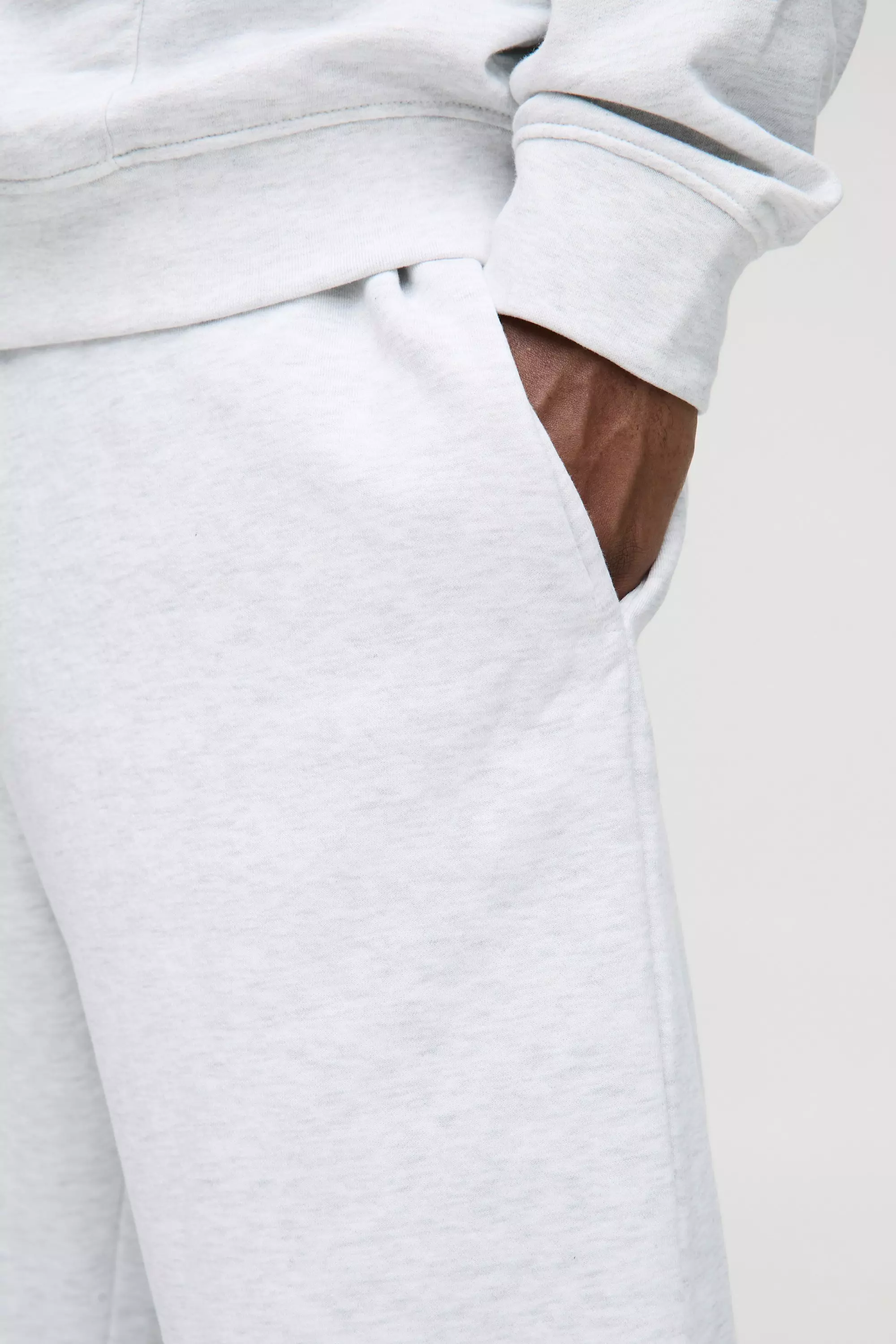 Grande taille - Jogging droit à fente, Grey marl autre image