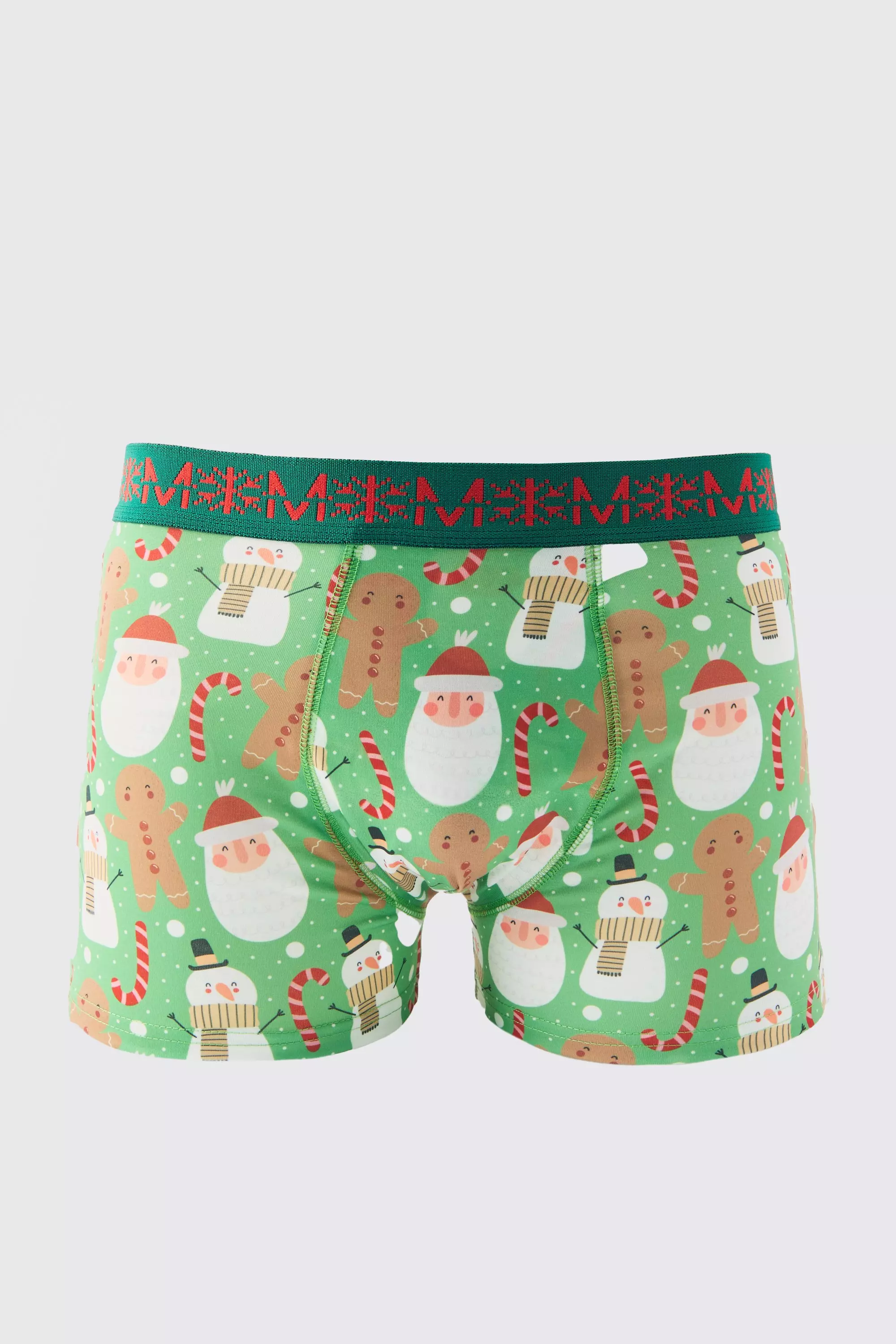 Gingerbread Man Boxers Green