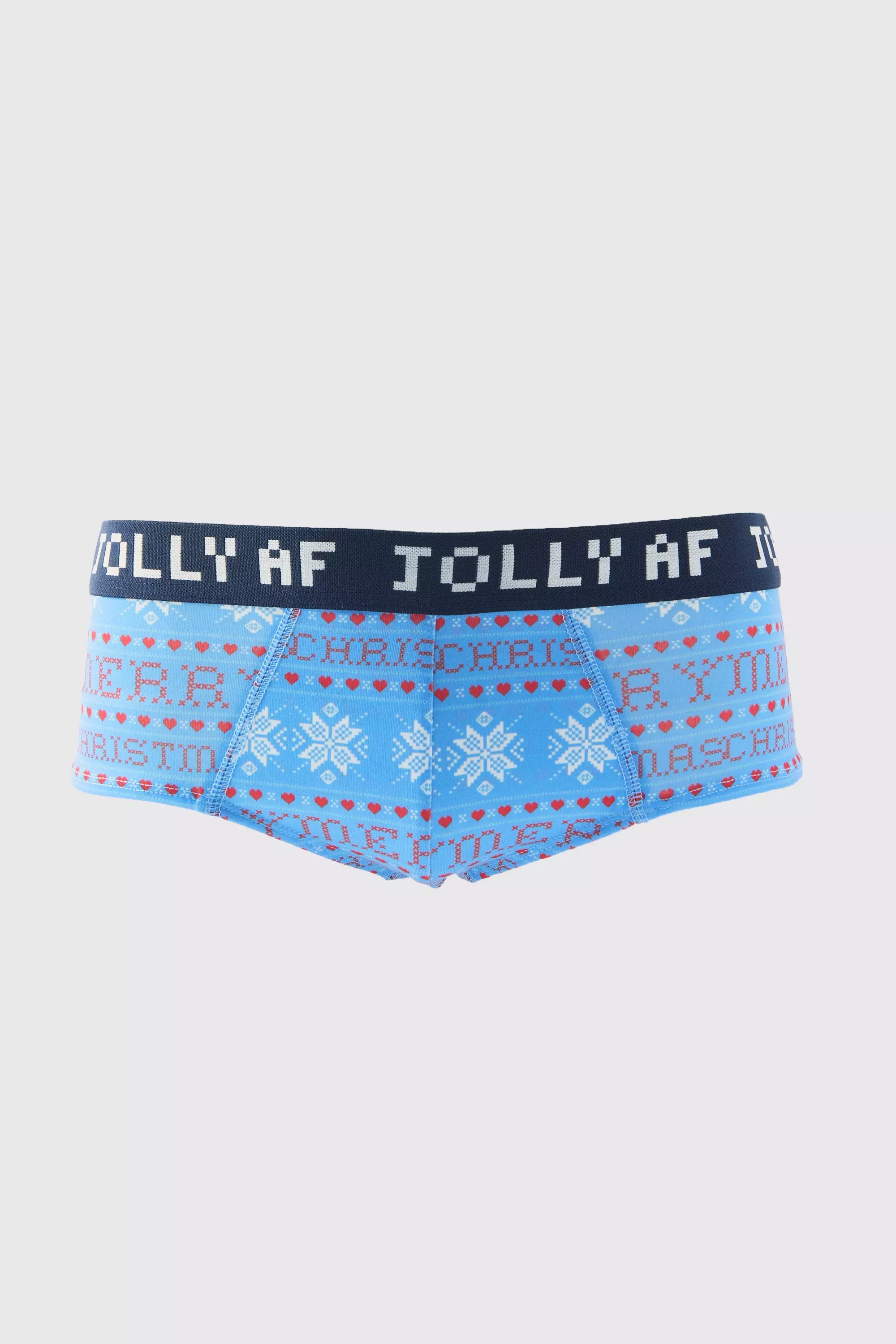 Man Merry Christmas Briefs Blue