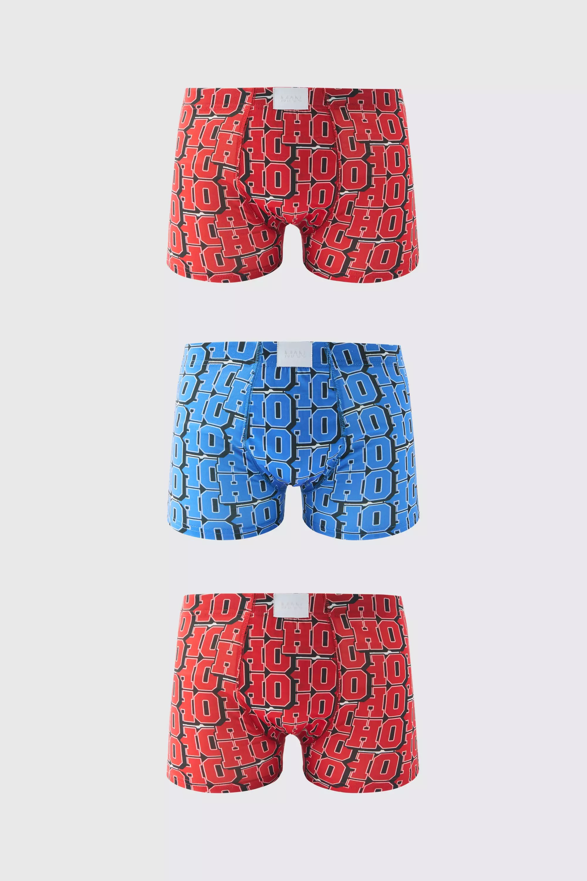 2 Pack Christmas Boxers with Woven Tab Multi