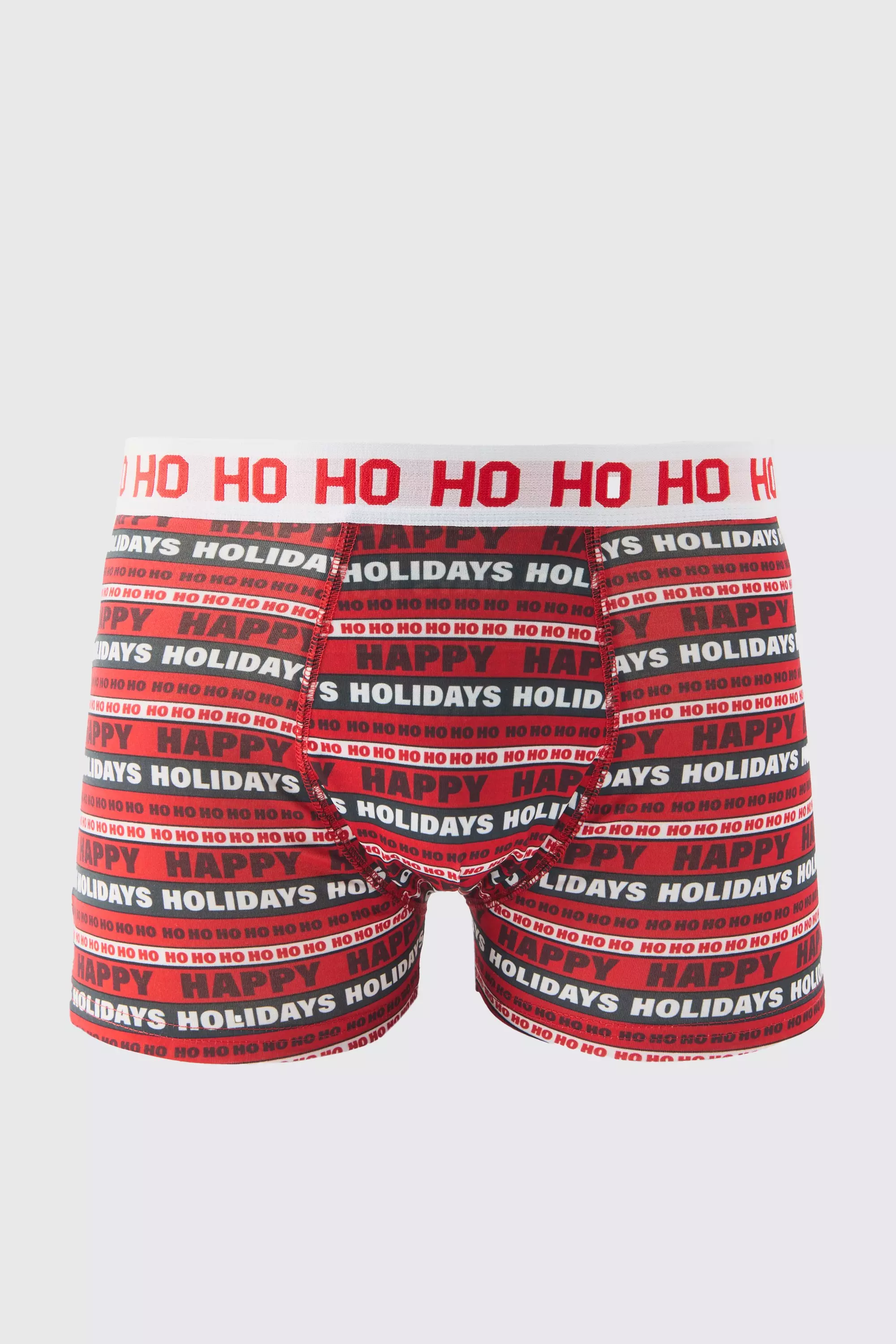 Man Happy Holidays Christmas Boxers Multi