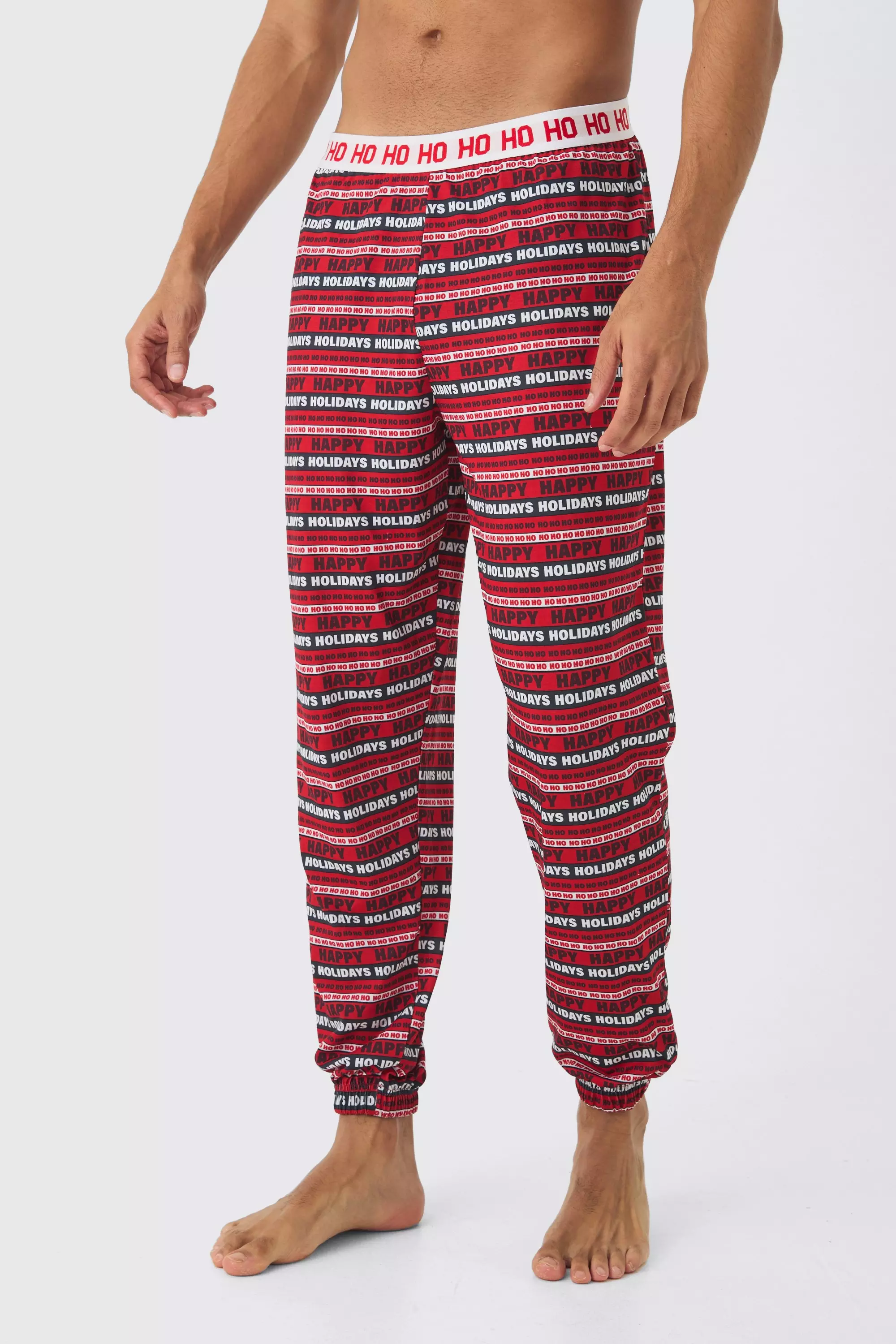 Christmas Ho Ho Ho store All over Holiday Men's Pajama Pants (AOP)