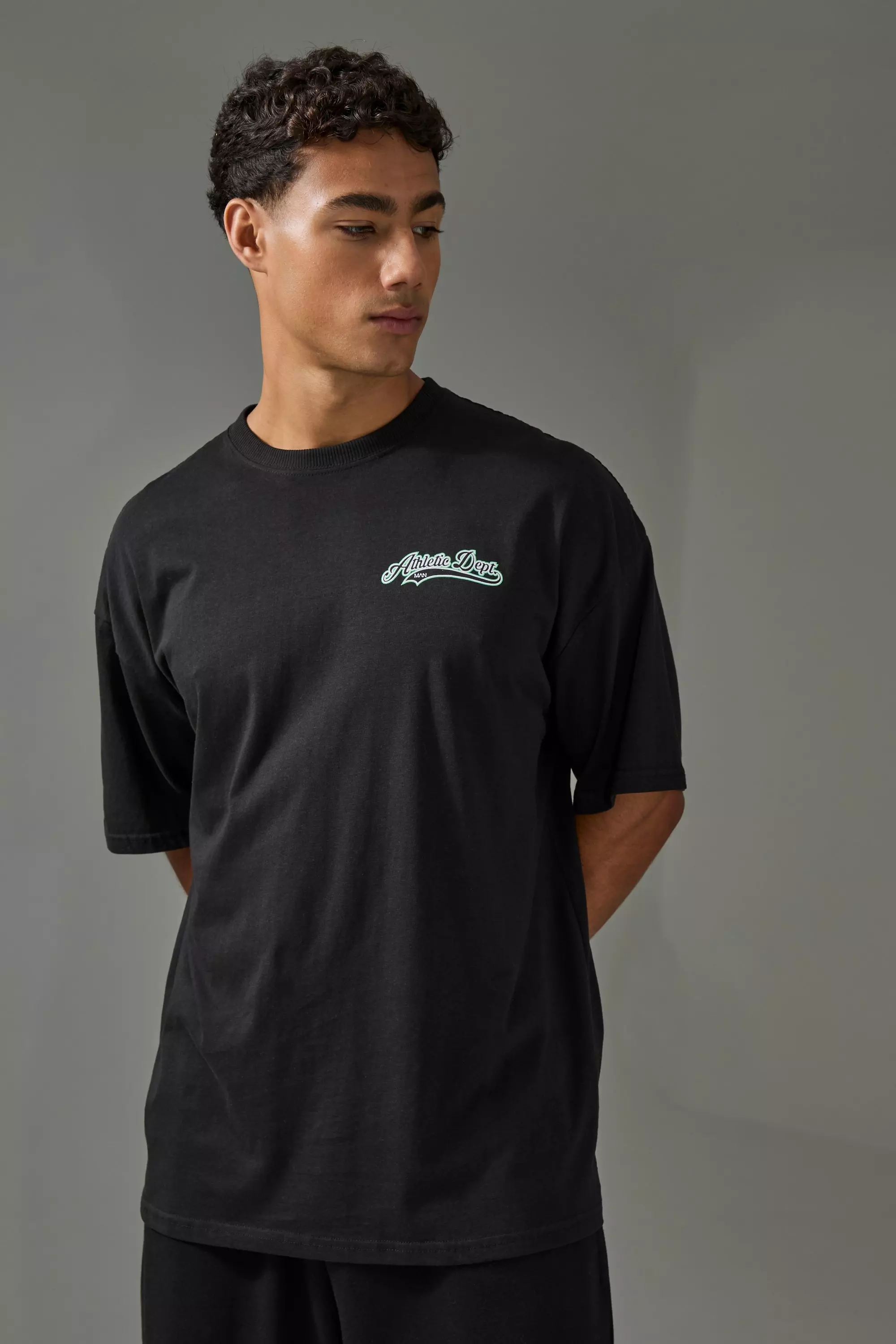 Black Man Active Athletic Dept Oversized T-shirt