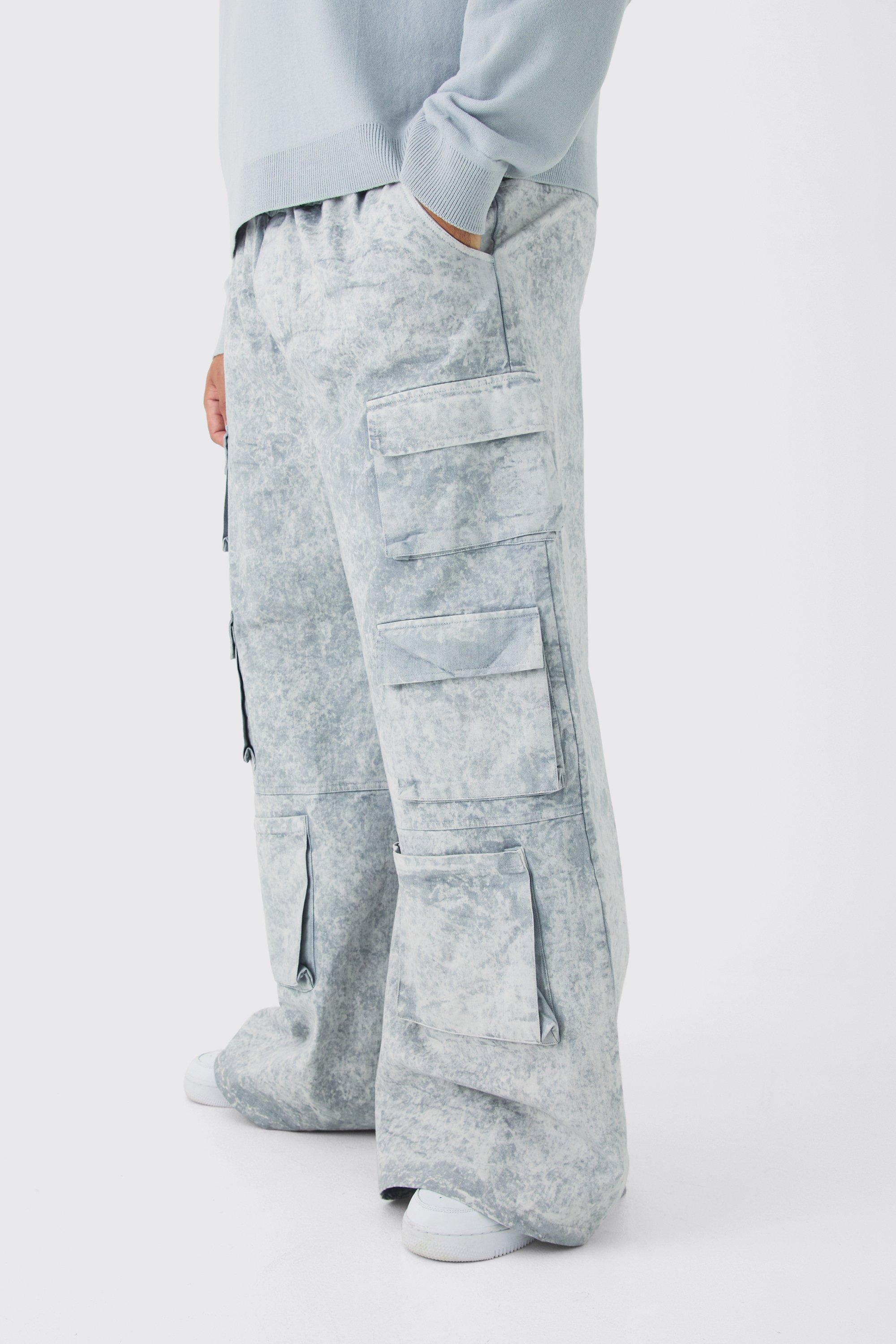 Men's Grey Baggy Jeans | boohooMAN USA
