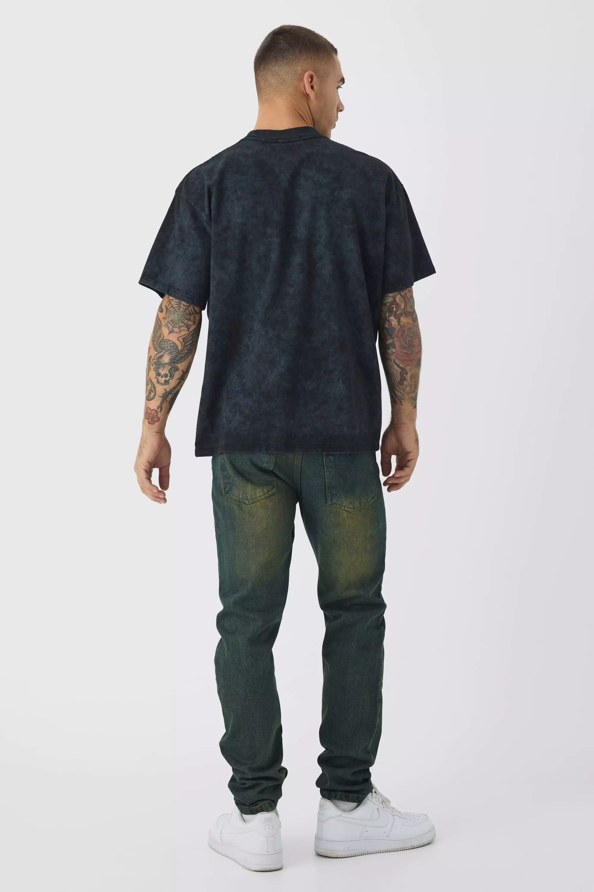 Jean slim teinté vintage, Vintage wash autre image