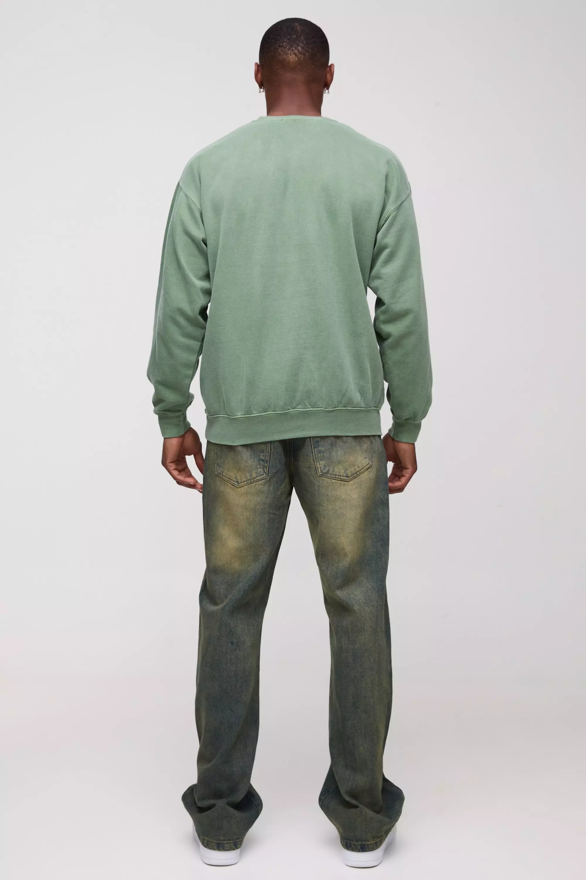 Relaxed Flared Vintage Tinted Jeans | boohooMAN USA