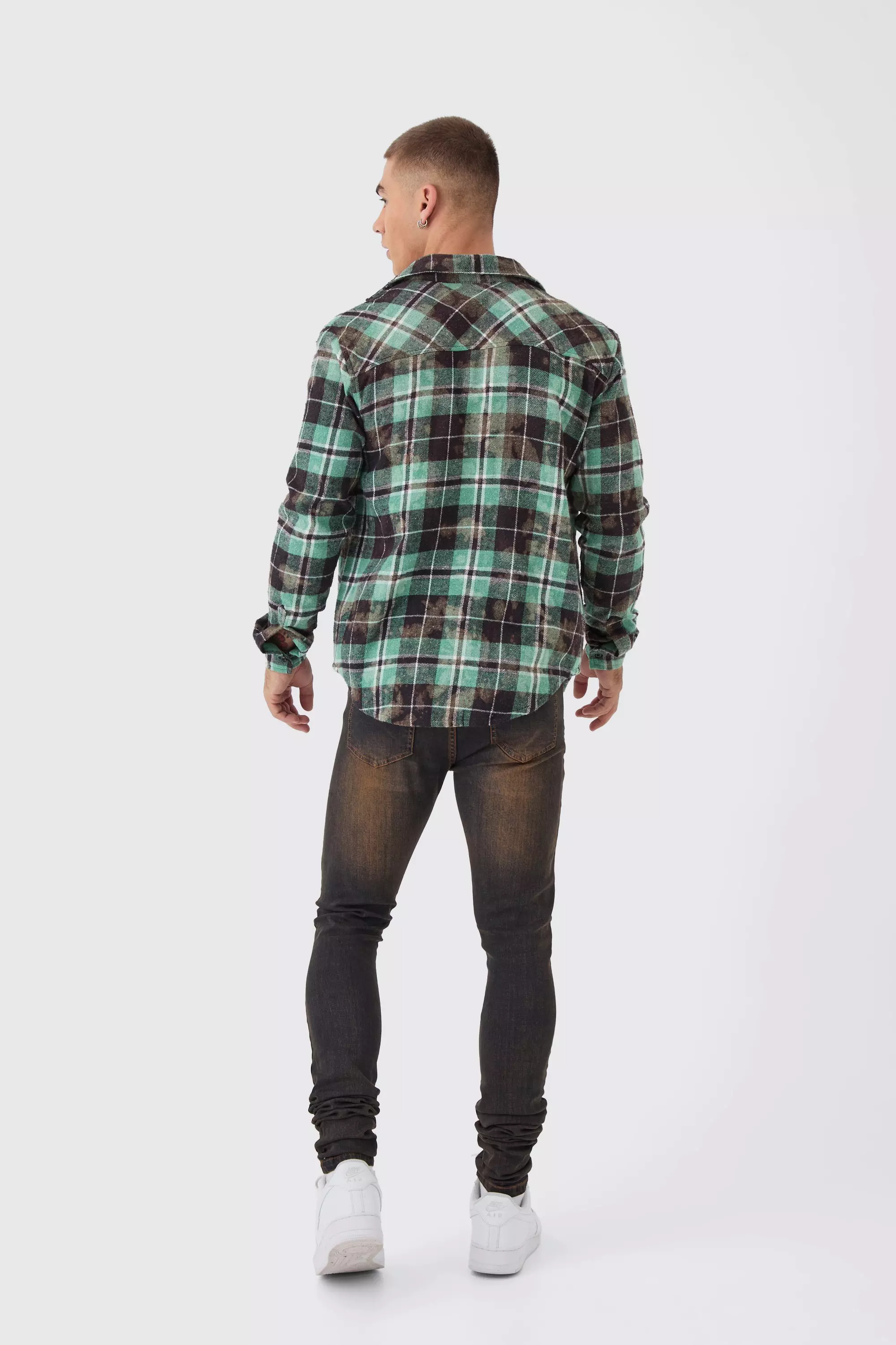 Super Skinny Stretch Stacked Brown Tinted Jeans alternative image