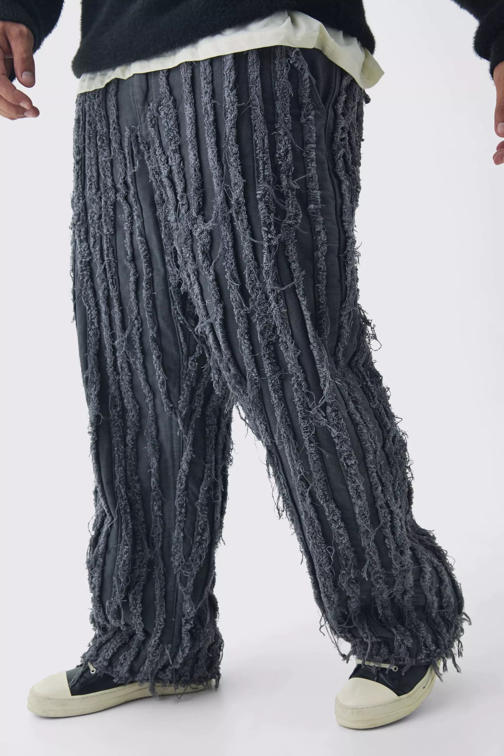 Charcoal Plus Relaxed Heavily Distressed Trouser alternative image