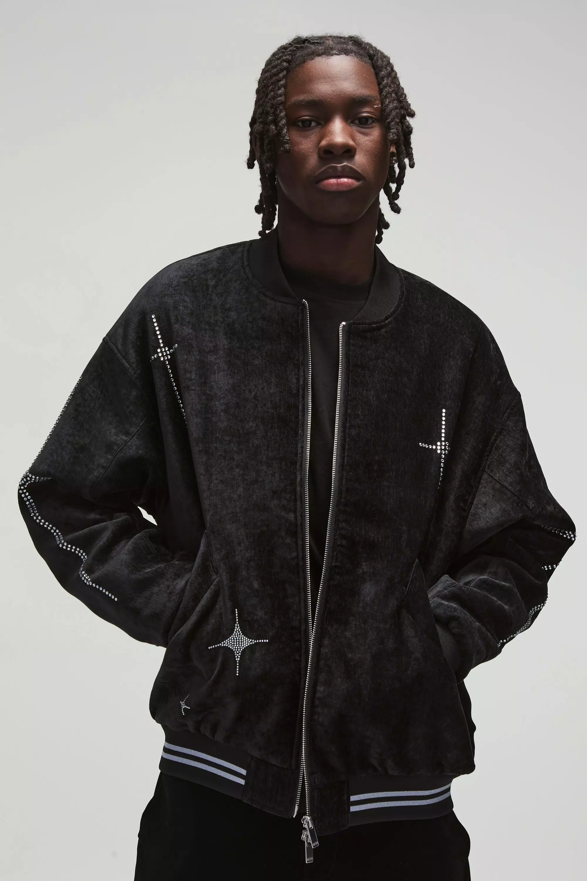 Rhinestone bomber jacket outlet
