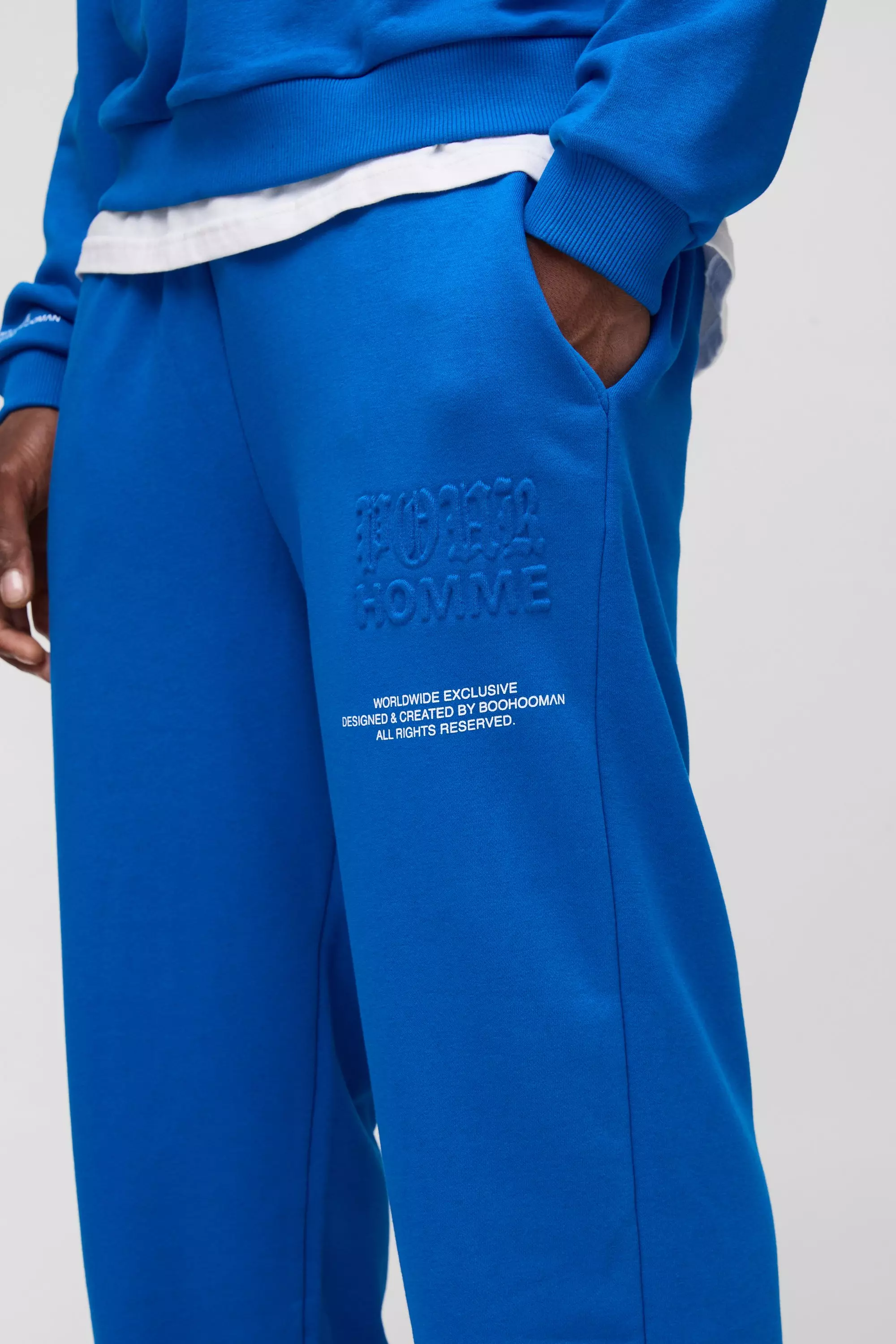 Cobalt Relaxed Fit Homme Printed Embossed Jogger alternative image
