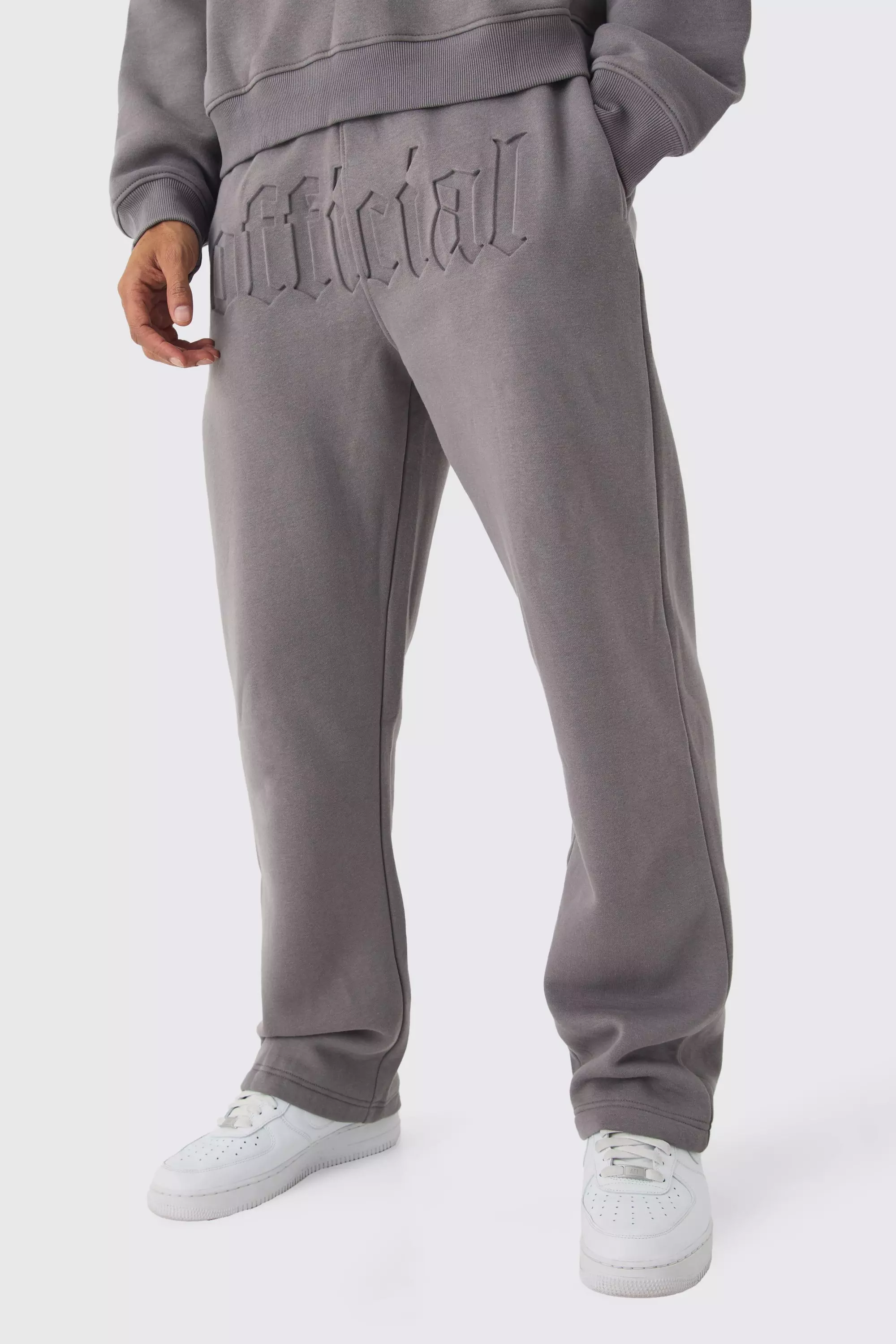 Charcoal Straight Fit Official Embossed Jogger alternative image