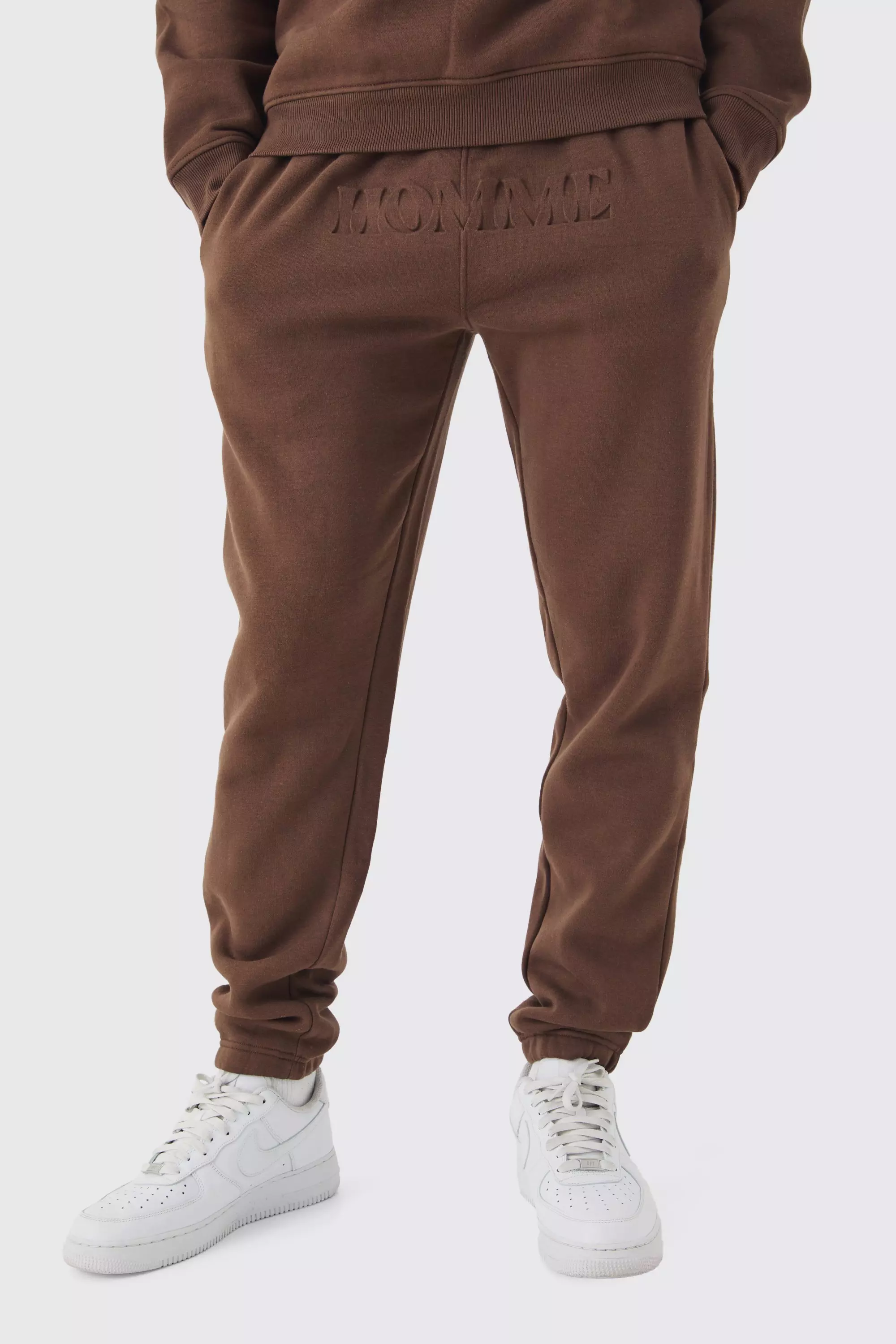Chocolate Regular Mix Homme Embossed Jogger alternative image