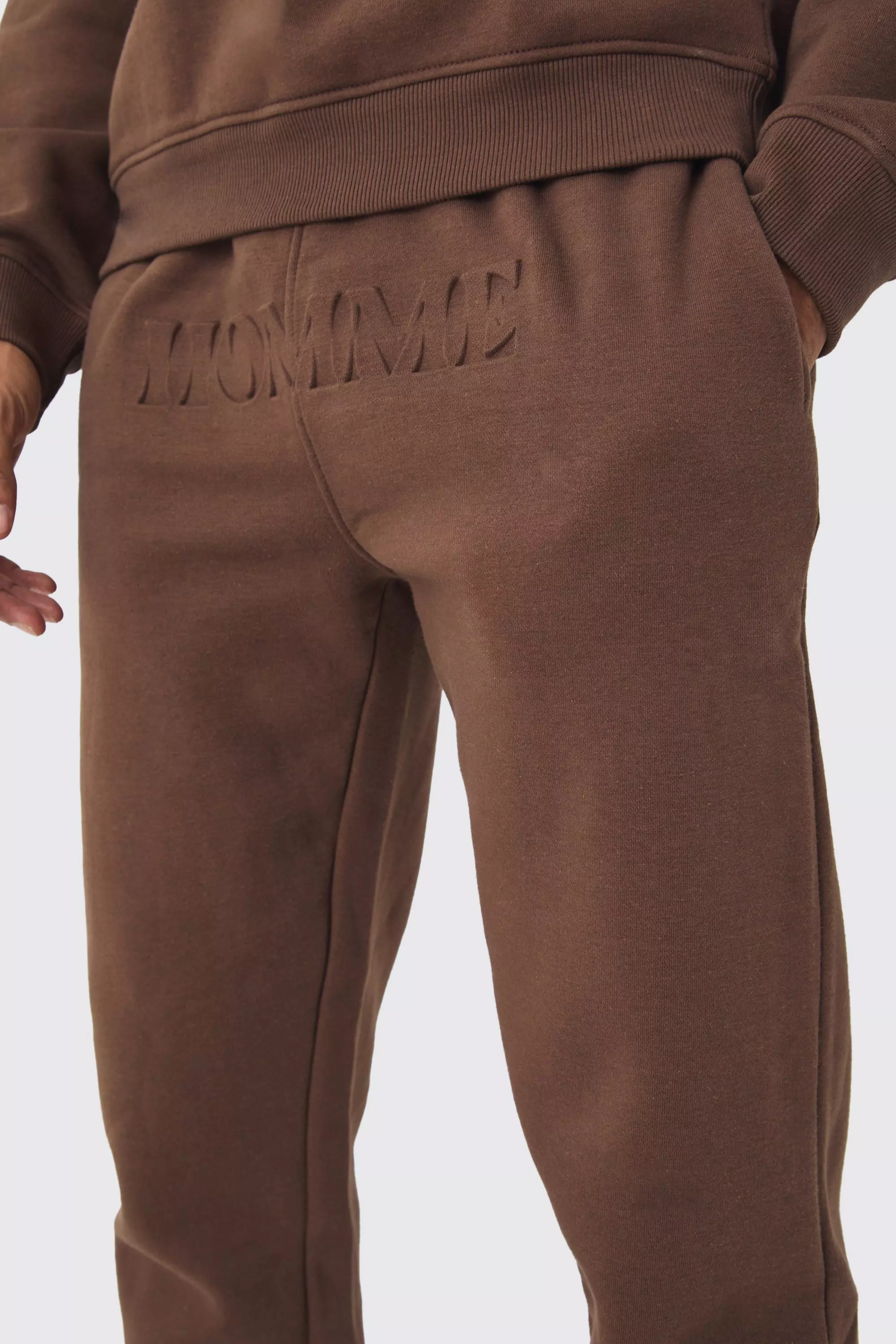 Chocolate Regular Mix Homme Embossed Jogger alternative image