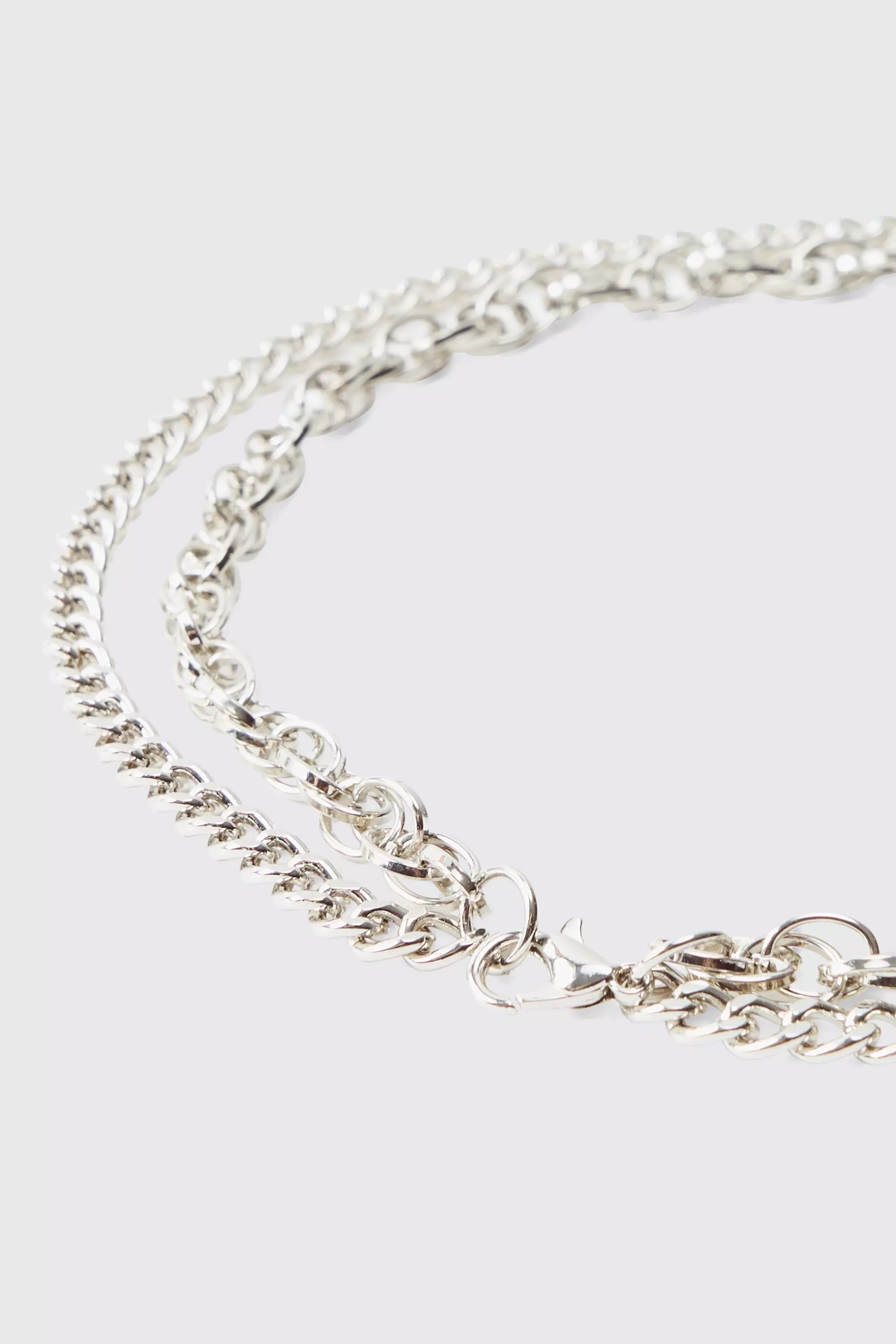 Silver Gem Stone Cross Pendant Necklace alternative image