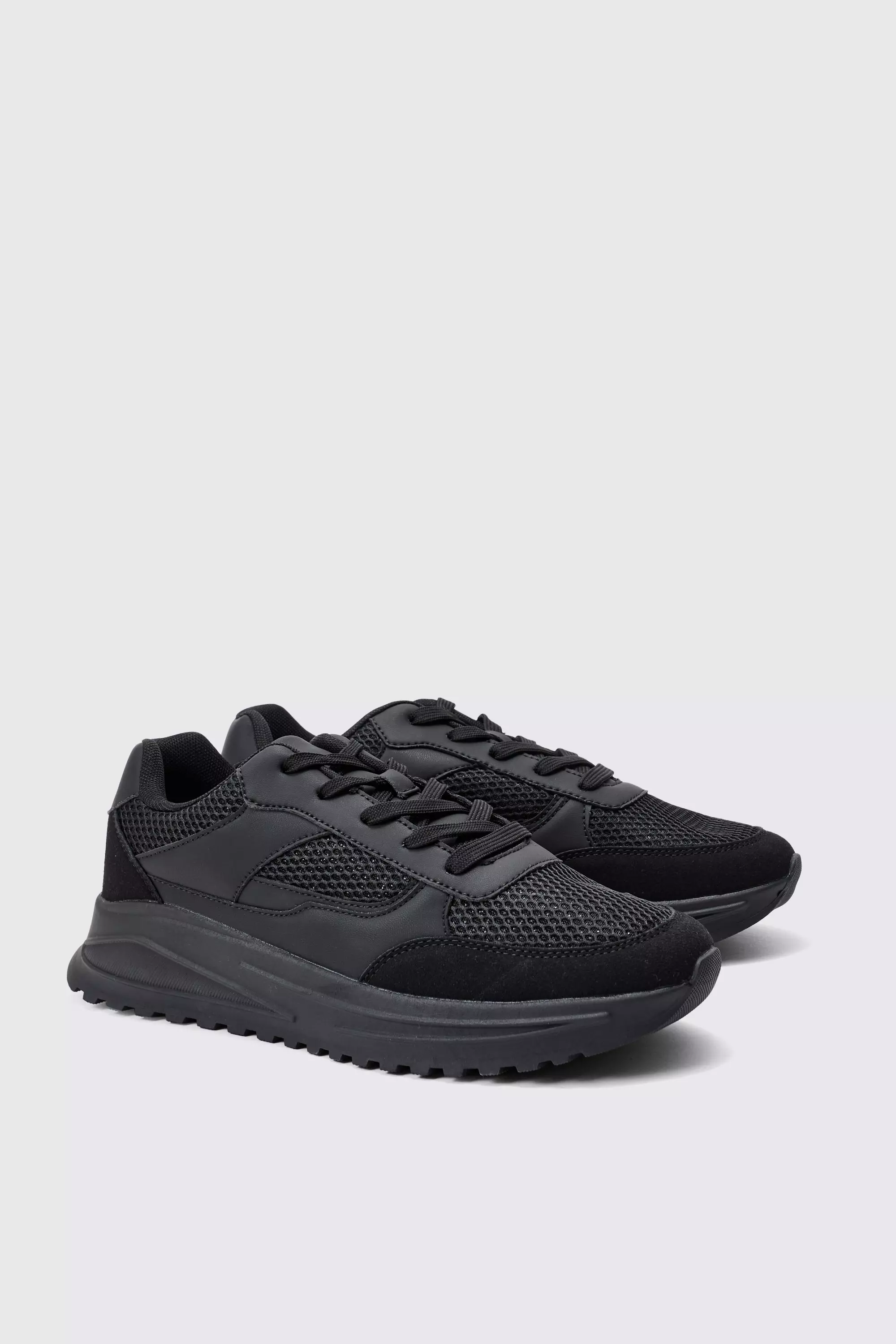 Tech Mesh Runner Sneakers Black