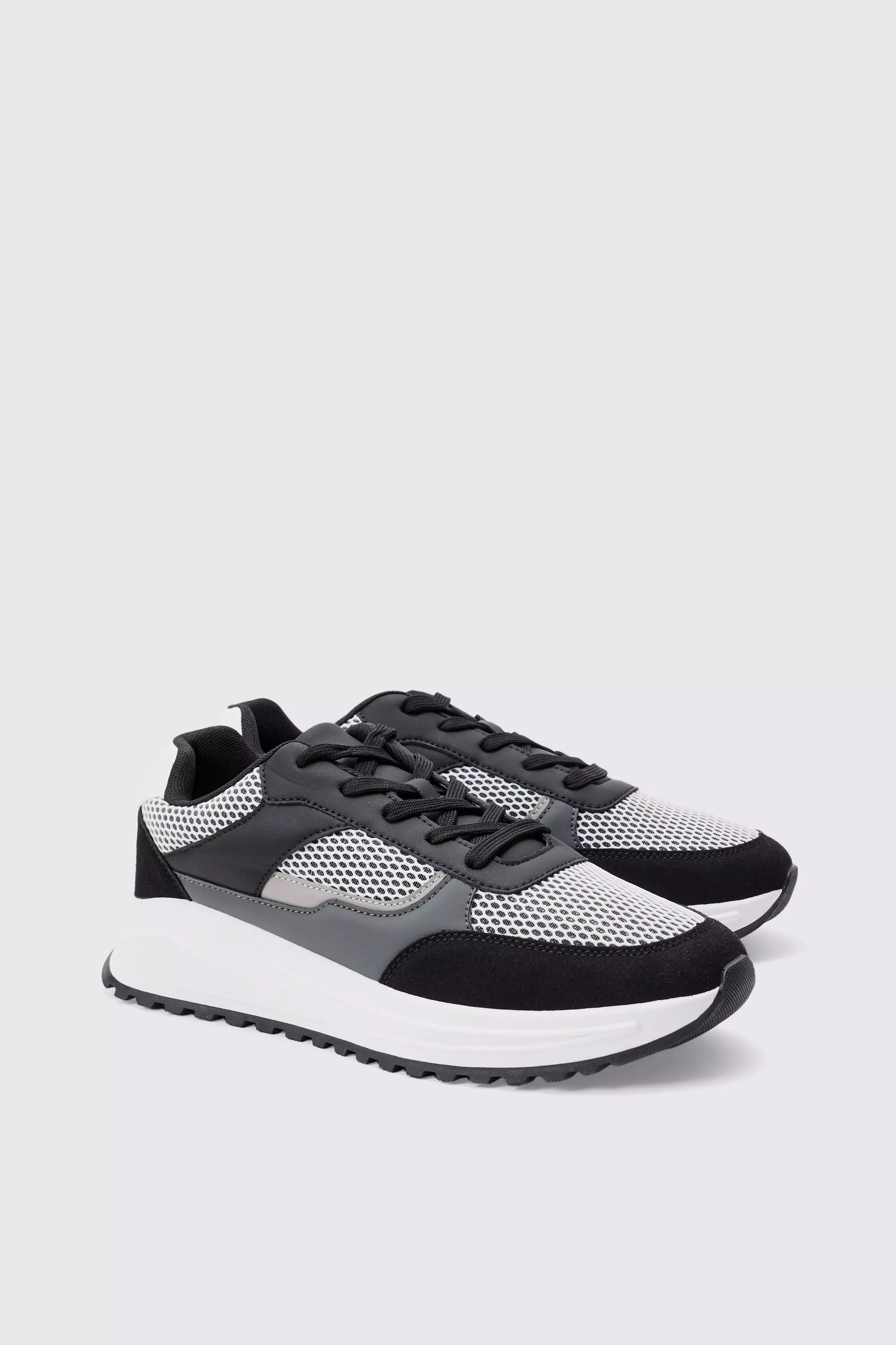 Tech Mesh Runner Sneakers Black