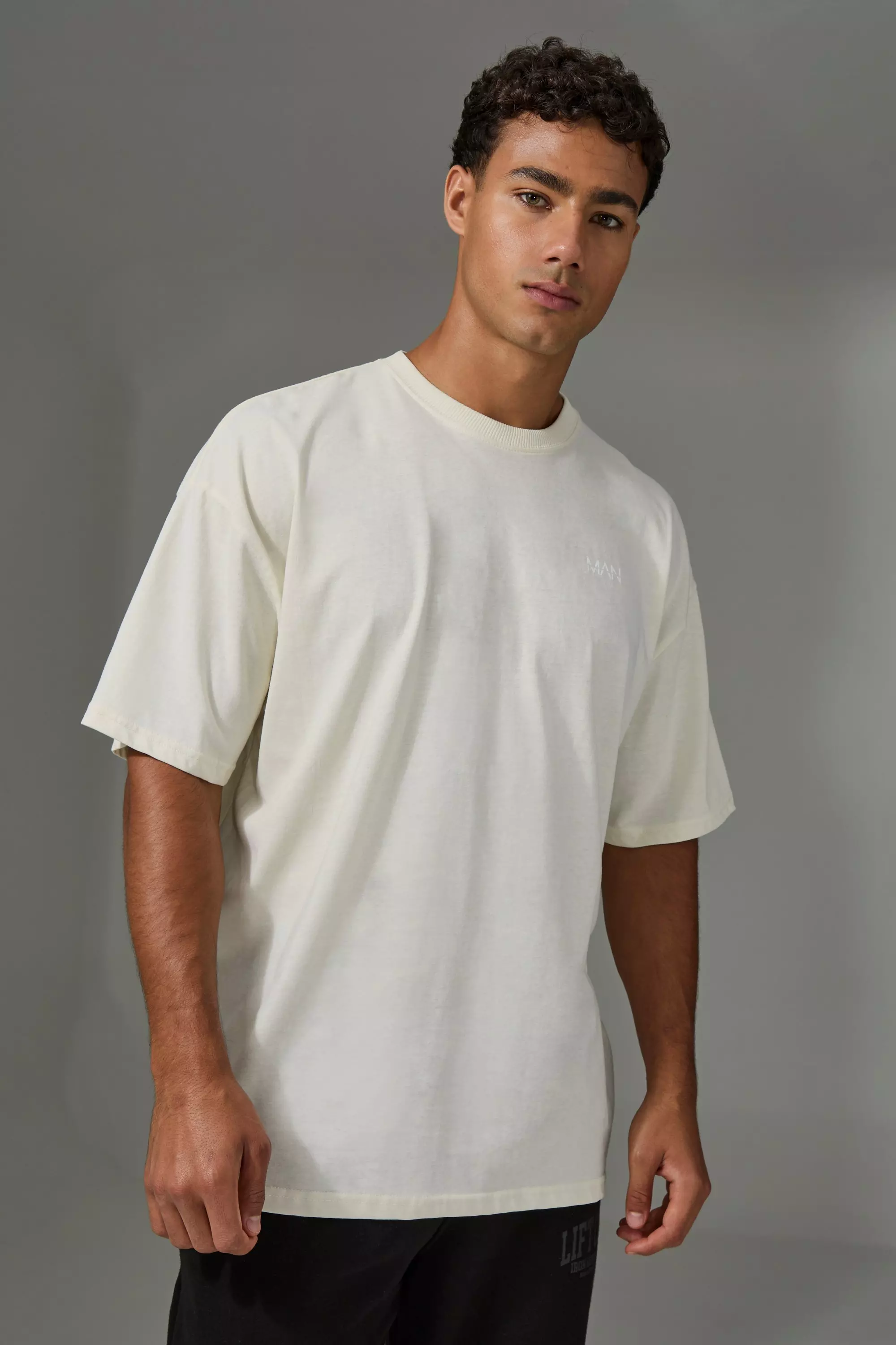T-Shirt Oversize Active Di Trek Explore The Wilderness, Ecru immagine alternativa